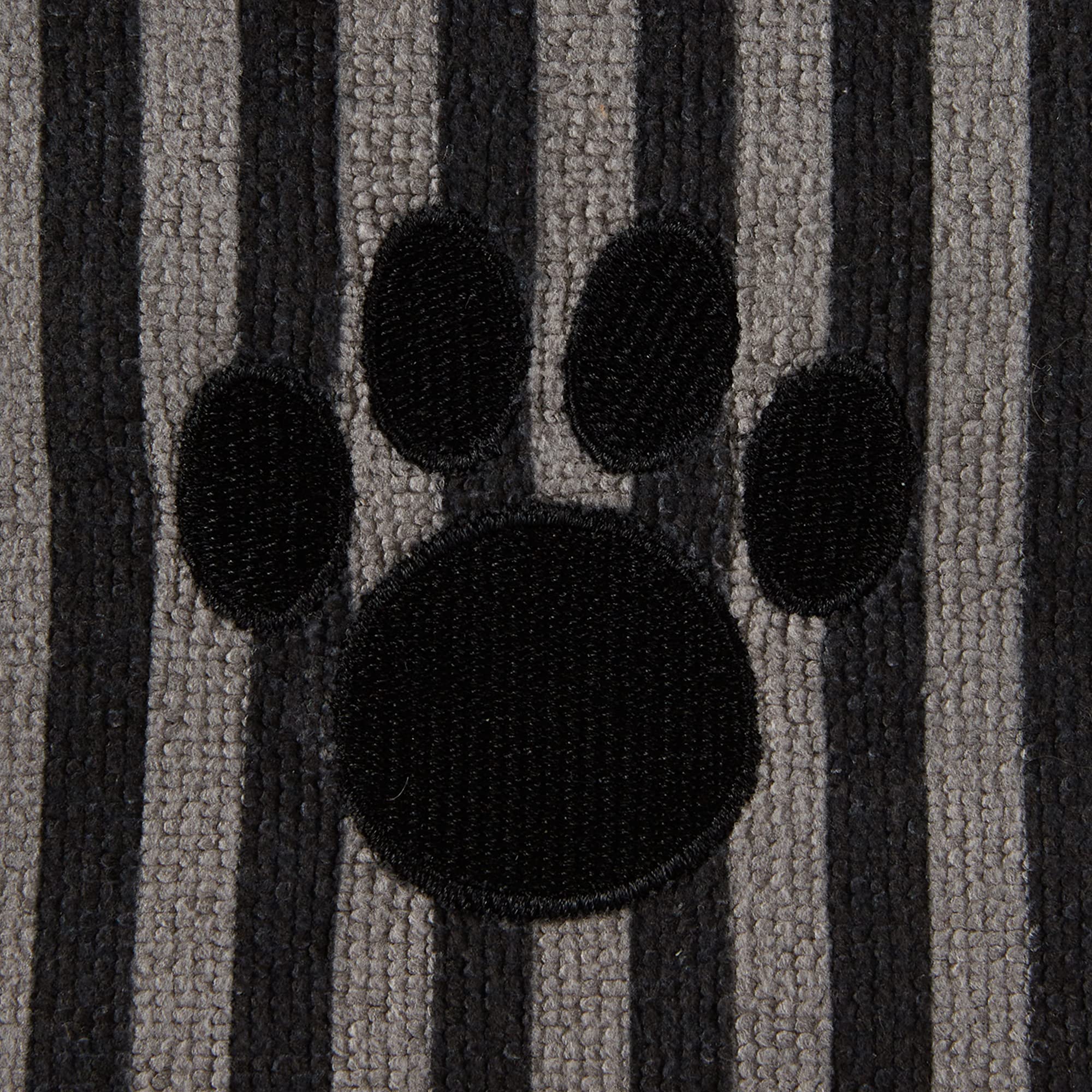 Bone Dry Pet Grooming Towel Collection Absorbent Microfiber X-Large, 41x23.5, Striped Black