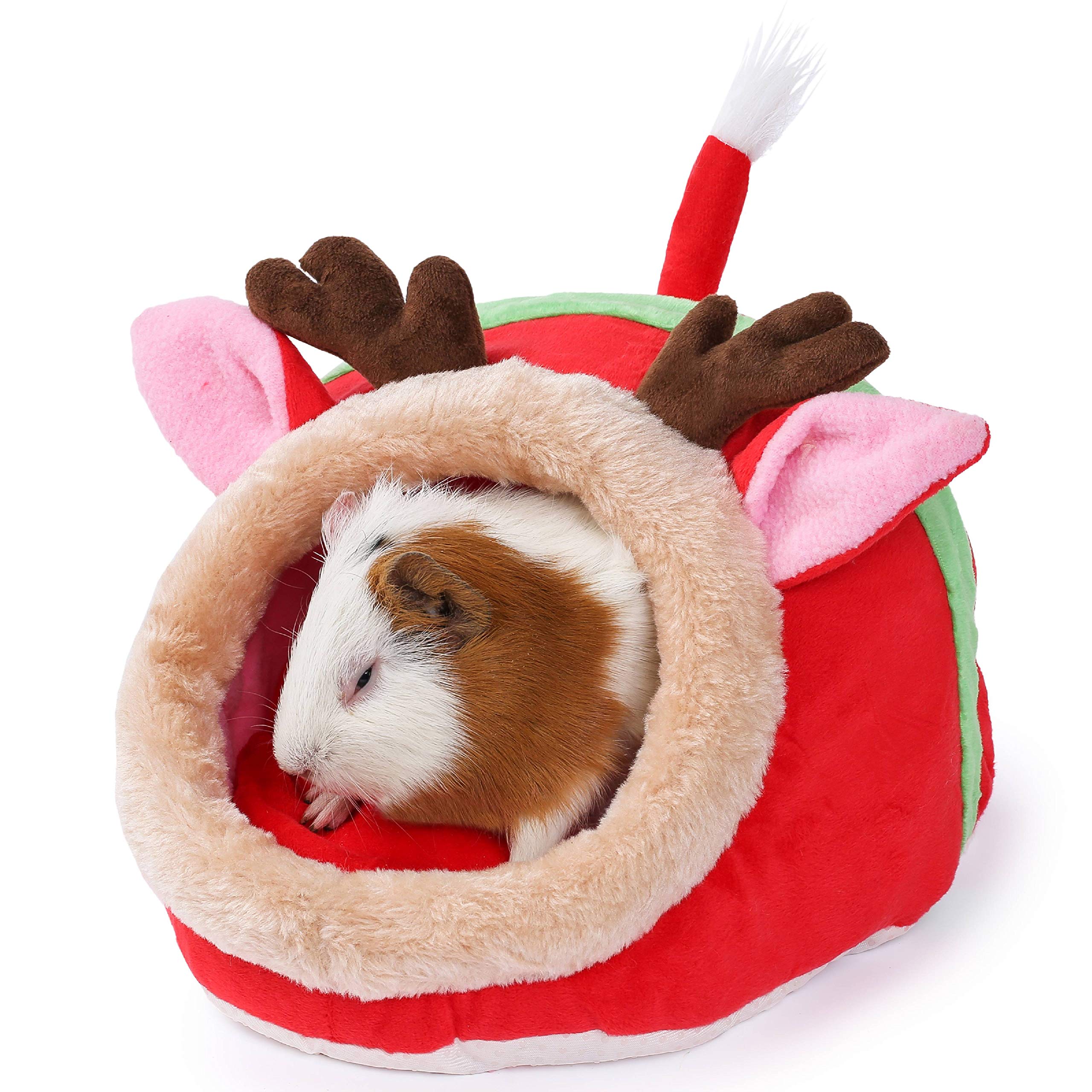 Janyoo Guinea Pig Rabbit Ferret Bed Hide Huts Removable Cushion For Rat Accessories Toys