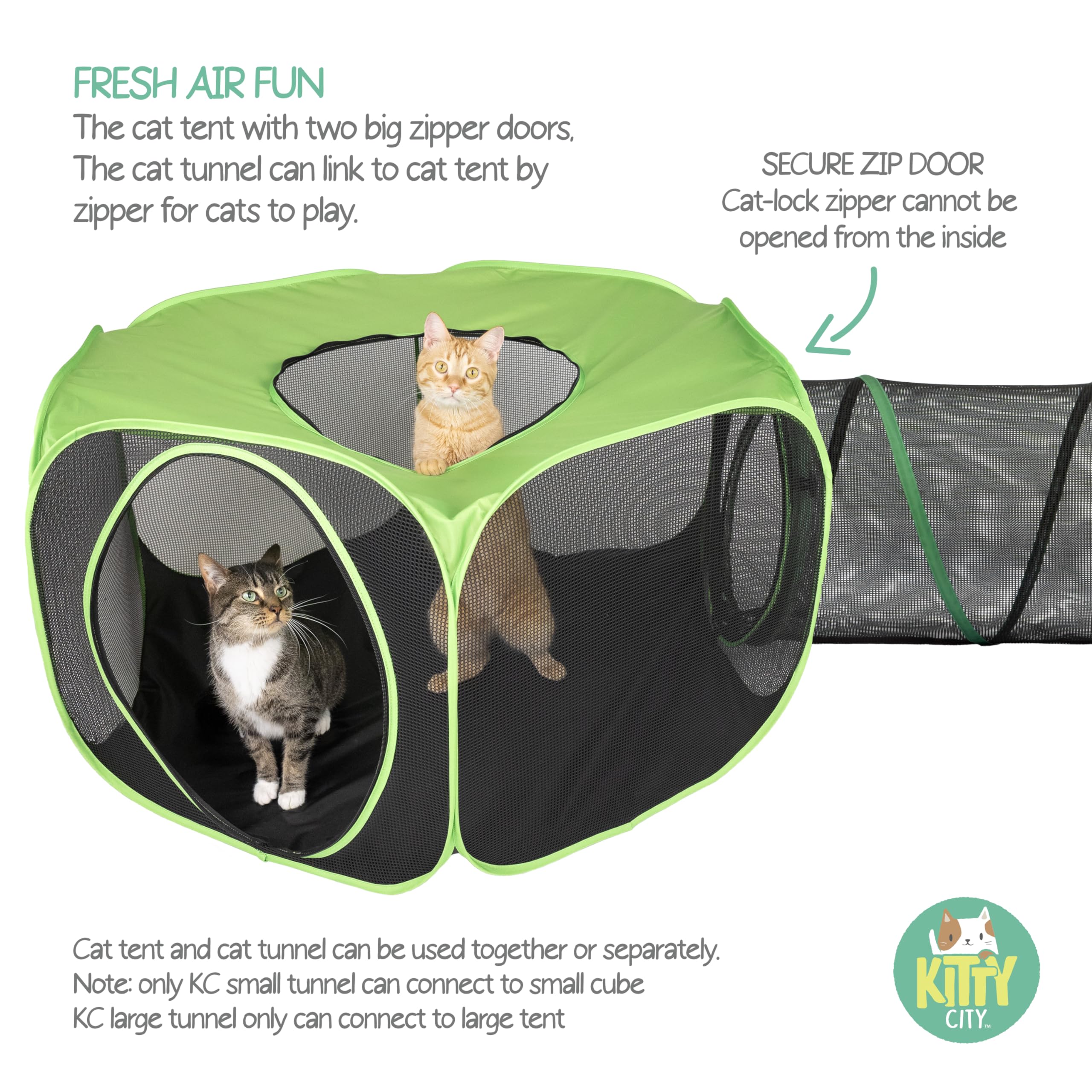 Kitty City Outdoor Catio Furniture And Play Kits For Cats, Combo/Large