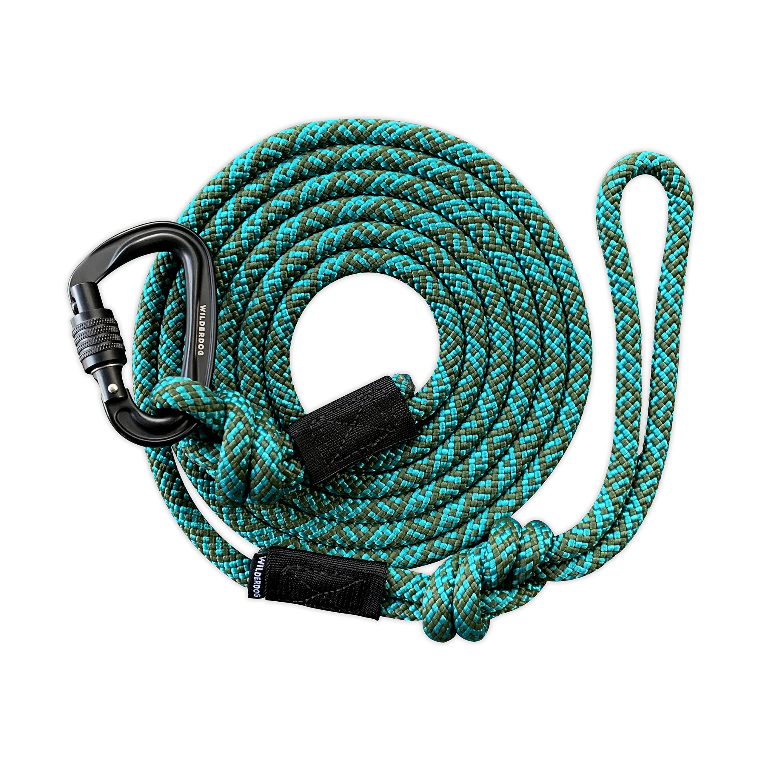 Wilderdog Carabiner Climbing Rope Dog Leash For Medium & Large Dogs - 5Ft - Cascade