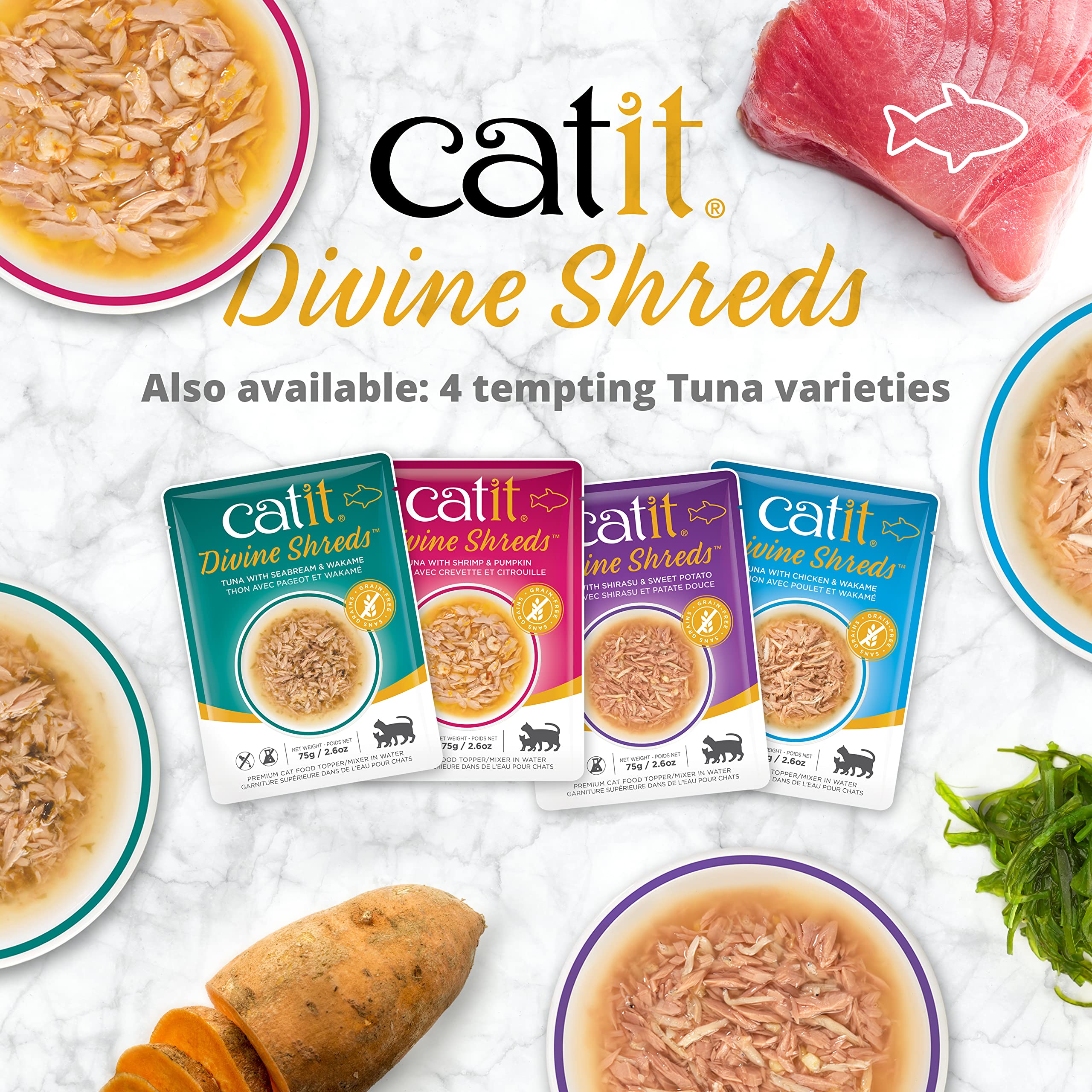 Catit Divine Shreds Chicken with Tuna and Carrot