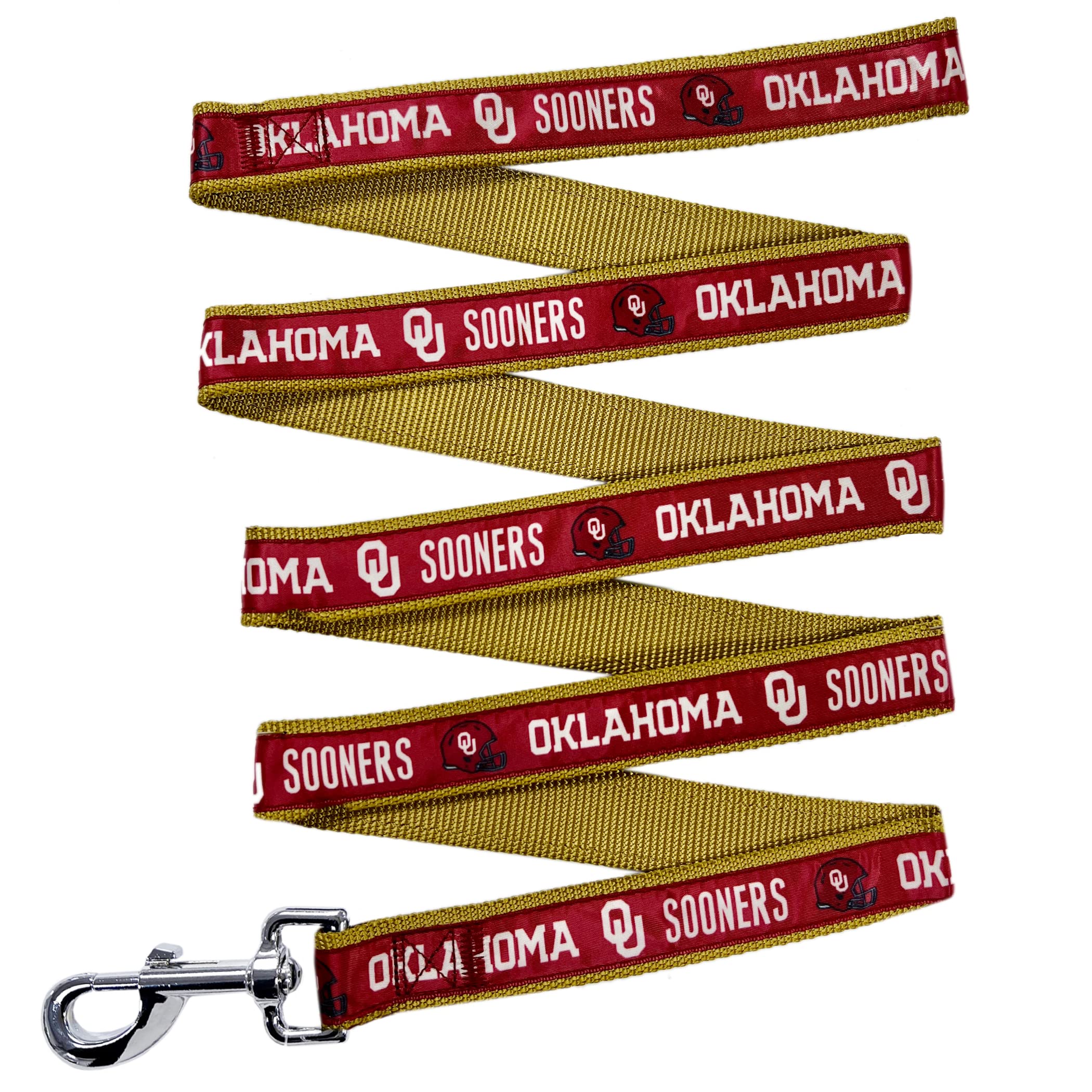 Ncaa Pet Leash, Medium, Oklahoma Sooners, Dog Leash, Shiny & Colorful Leash For Dogs & Cats Licensed By The Ncaa, New Version