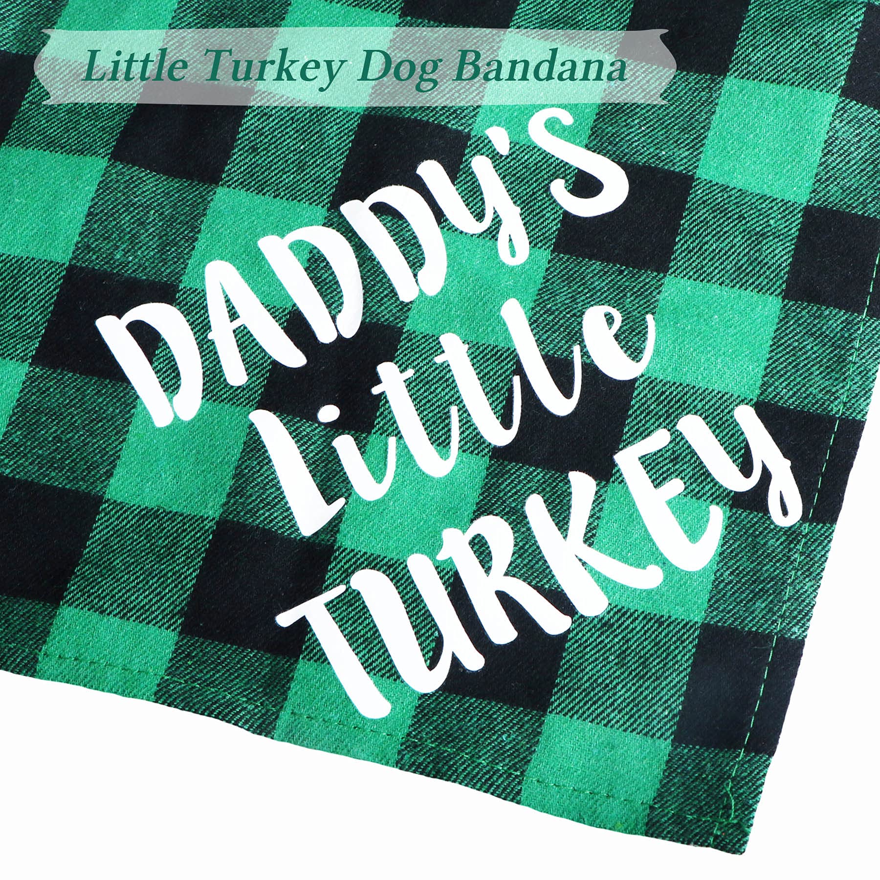 Stmk Holiday Plaid Dog Bandanas, Halloween Thanksgiving Day Daddy’S Little Turkey Mamas Little Pumpkin Dog Bandana Scarf For Halloween Thanksgiving Day Dog Puppy Costume Decorations