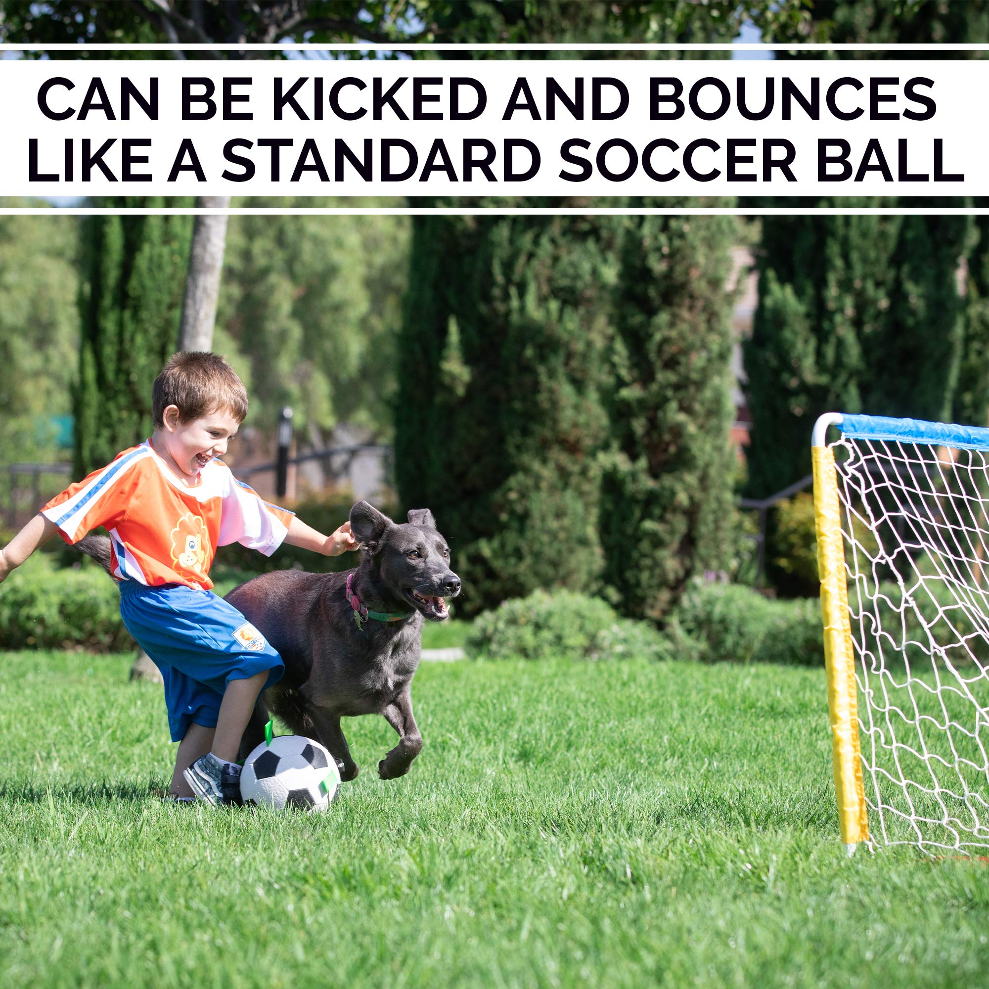 Hyper Pet The Original Quality Grab Tabs Dog Soccer Ball & Dog Football (Indoor-Outdoor Interactive Dog Toy Dog Balls With Easy Grab Tabs) Fun Dog Tug Toy And Dog Ball - 7.5'
