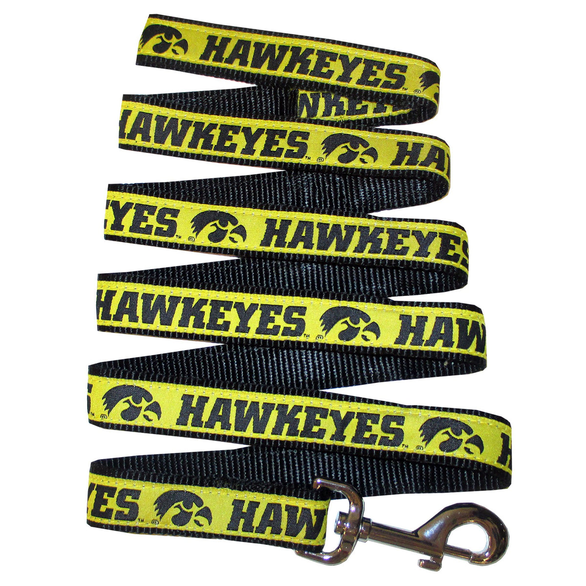 Pets First Collegiate Pet Accessories, Dog Leash, Iowa Hawkeyes, Small