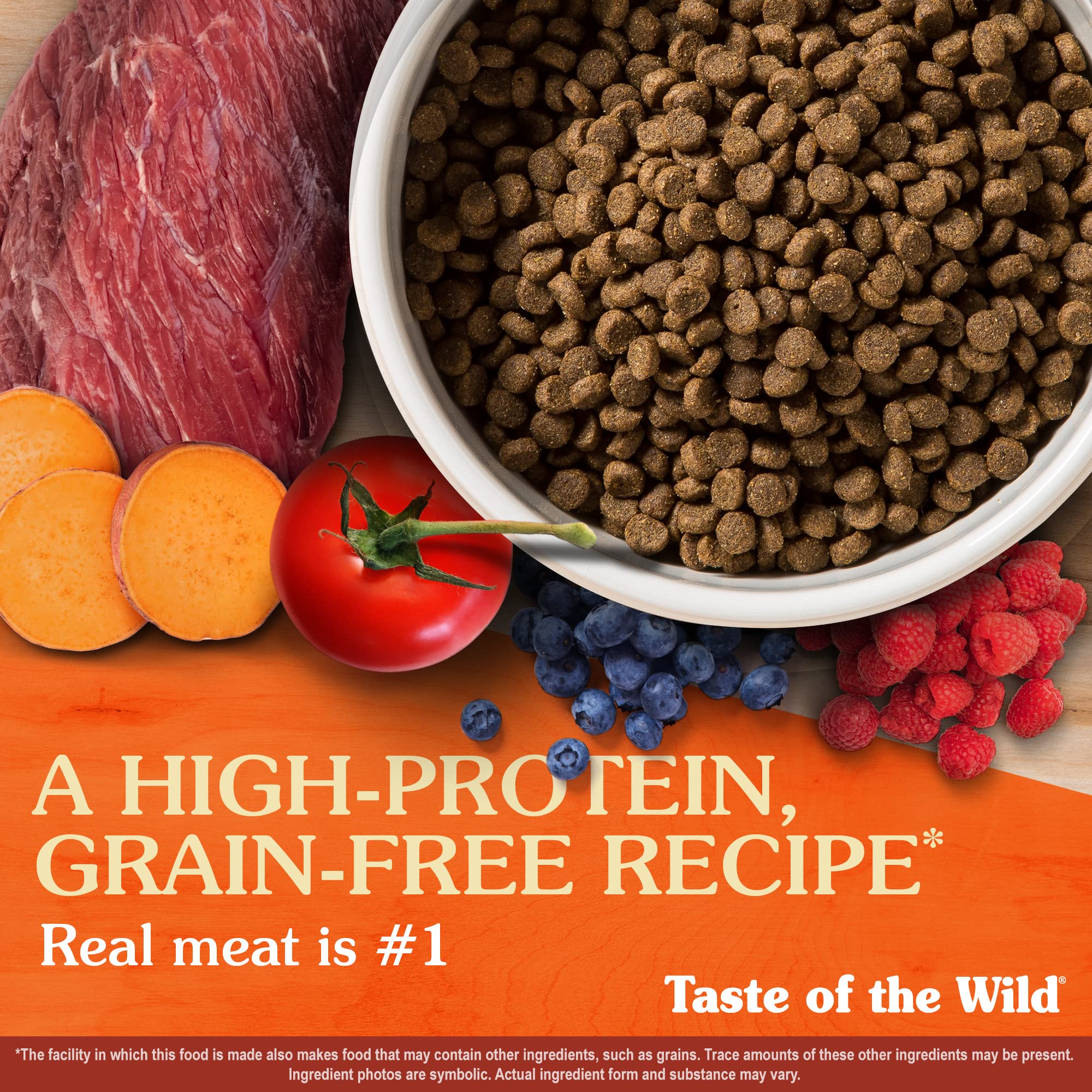 Taste of the Wild High Prairie Canine Grain-Free Recipe with Roasted Bison and Venison Dry Dog Food for Puppies, Made with High