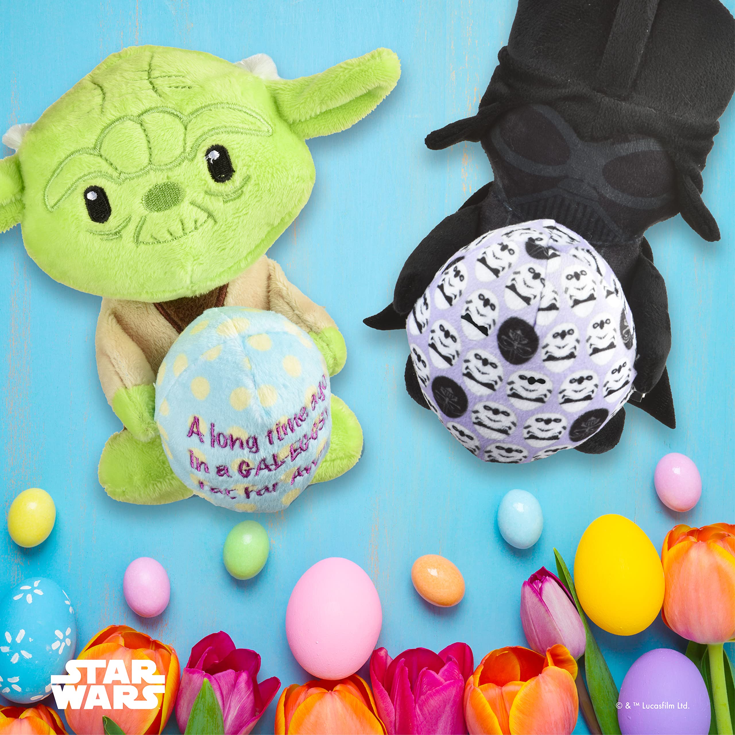 Star Wars Easter 9' Darth Vader Empire Egg Squeaker Pet Toy | 9 Jumbo Plush Squeaker Easter Vader Pet Toy Toy For Dogs Easter Stuffed Darth Vader 9 Inch