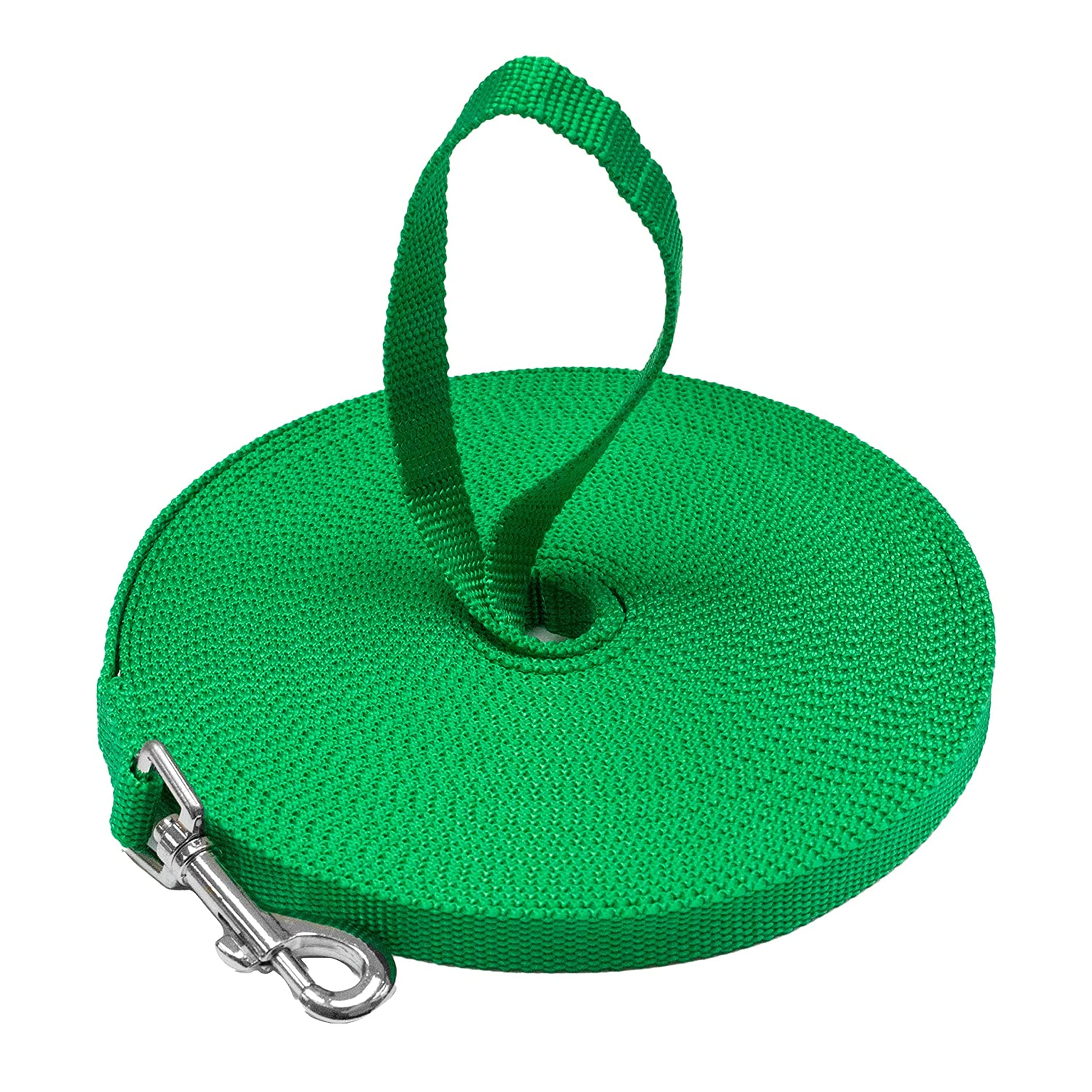 Long Dog Puppy Obedience Recall Training Agility Lead, Leash - GREEN, 15 Foot - by, Downtown Pet Supply