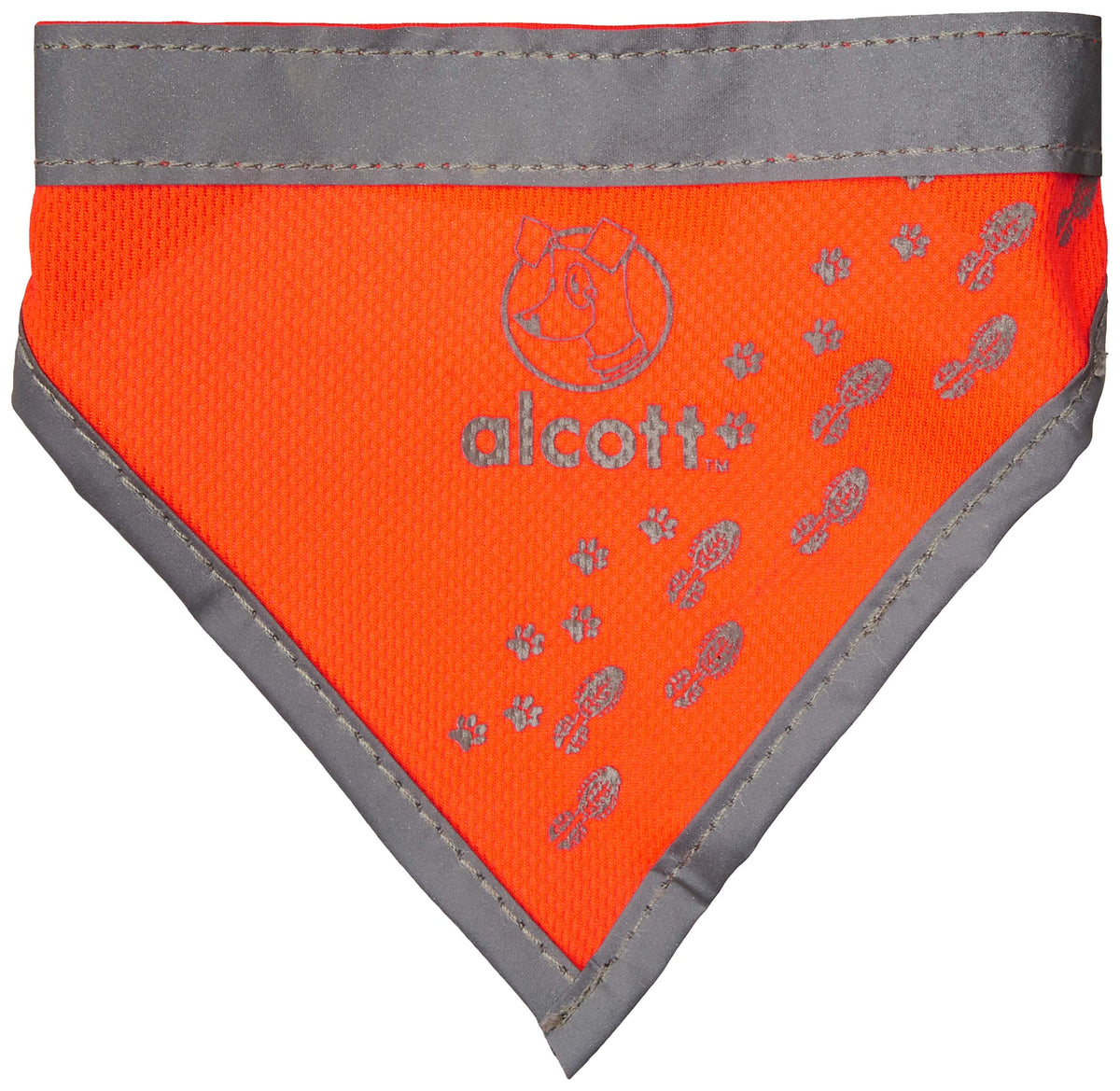 Alcott Visibility Dog Bandana With Reflective Trim, Small, Neon Orange