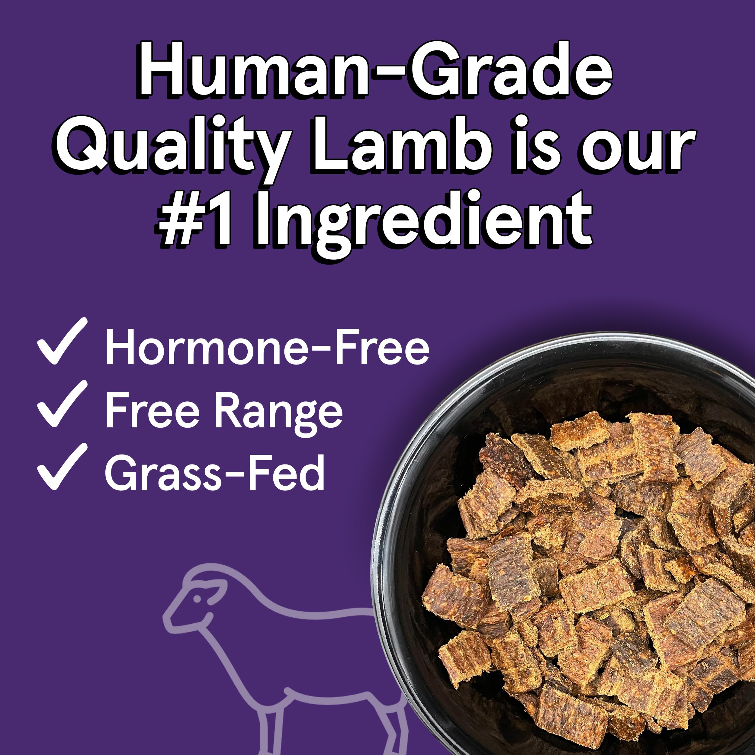 TRMC Real Meat Air Dried Dog Food with Lamb - 8lbs, Grain-Free, High Protein, USA-Crafted, Hormone-Free