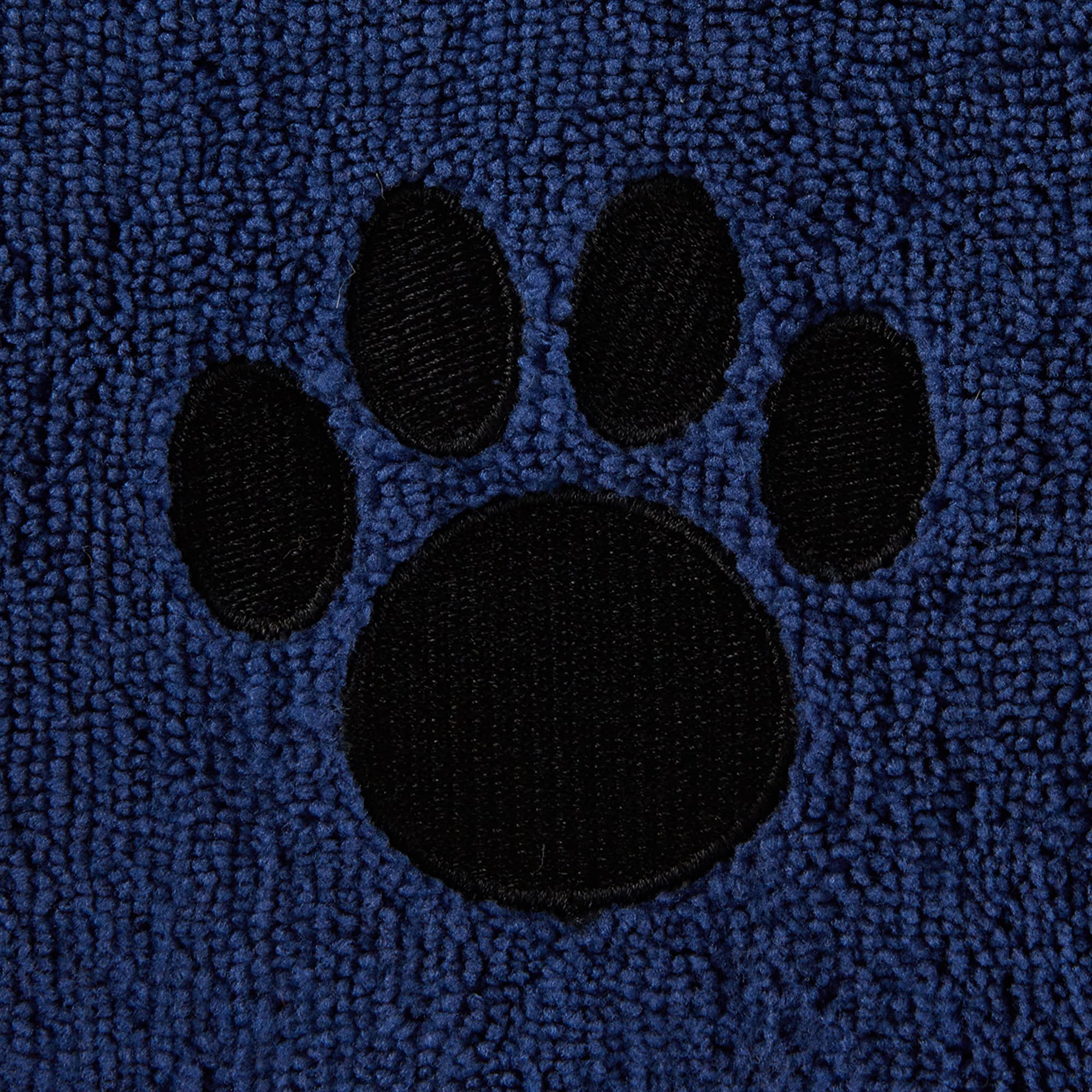 Bone Dry Navy Embroidered Paw Pet Towel