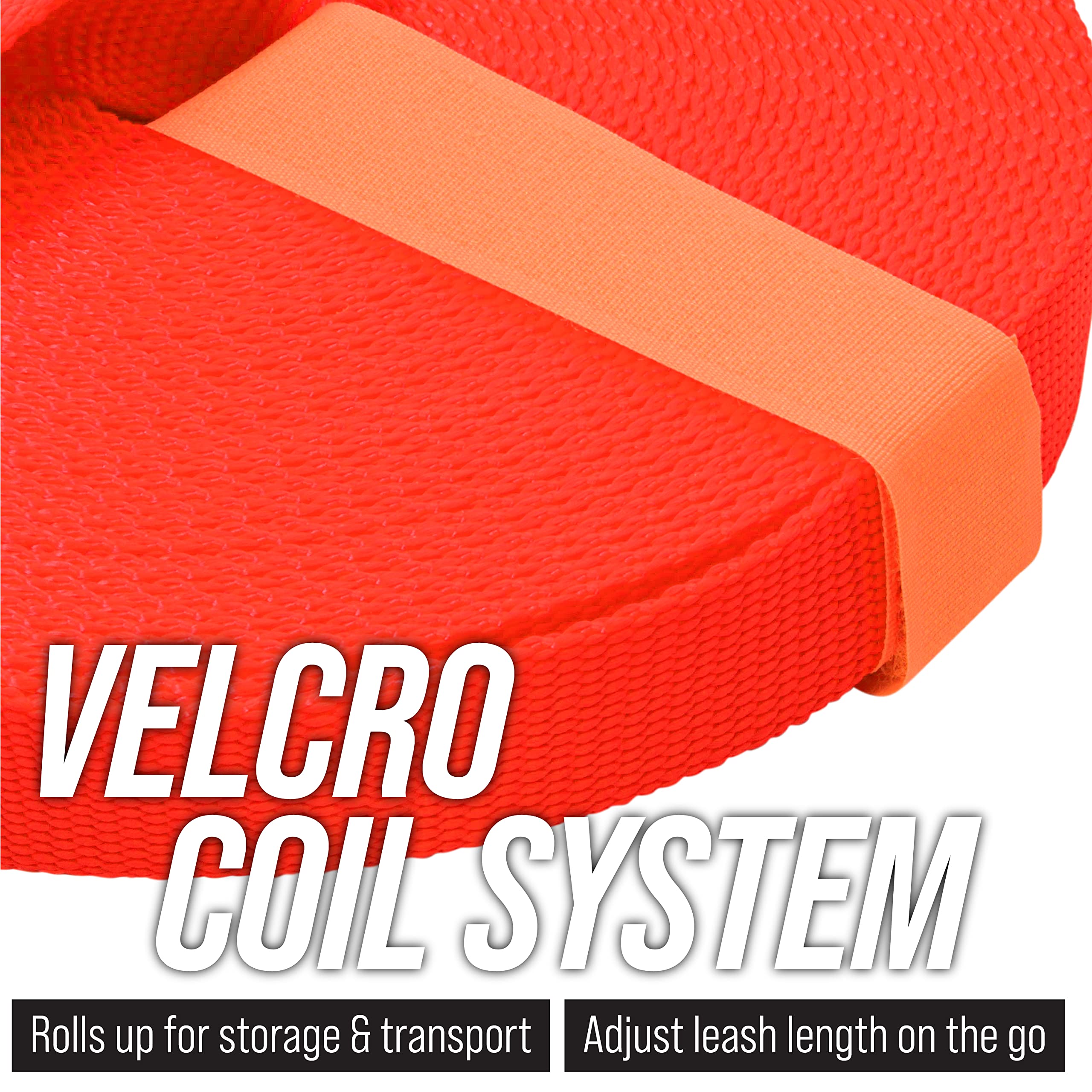 Leashboss Extra Long Dog Leash - 50 Foot Black Recall Lead for Training, Perfect for Outdoor Use