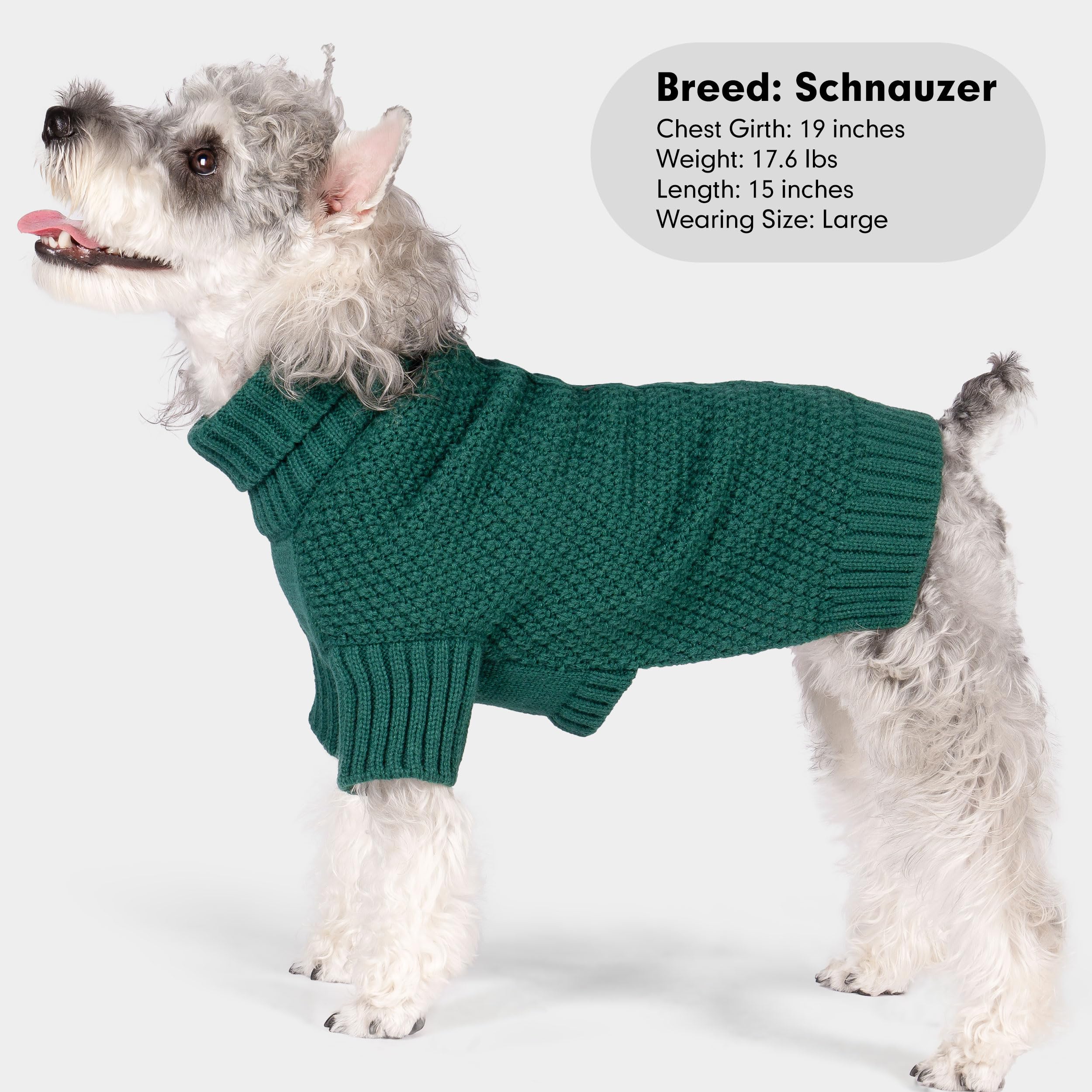 cyeollo Dog Sweater Pullover Turtleneck for Dogs, Classic Knitwear Fall Winter Cold Weather Dog Clothes Warm Pet Apparel Small M