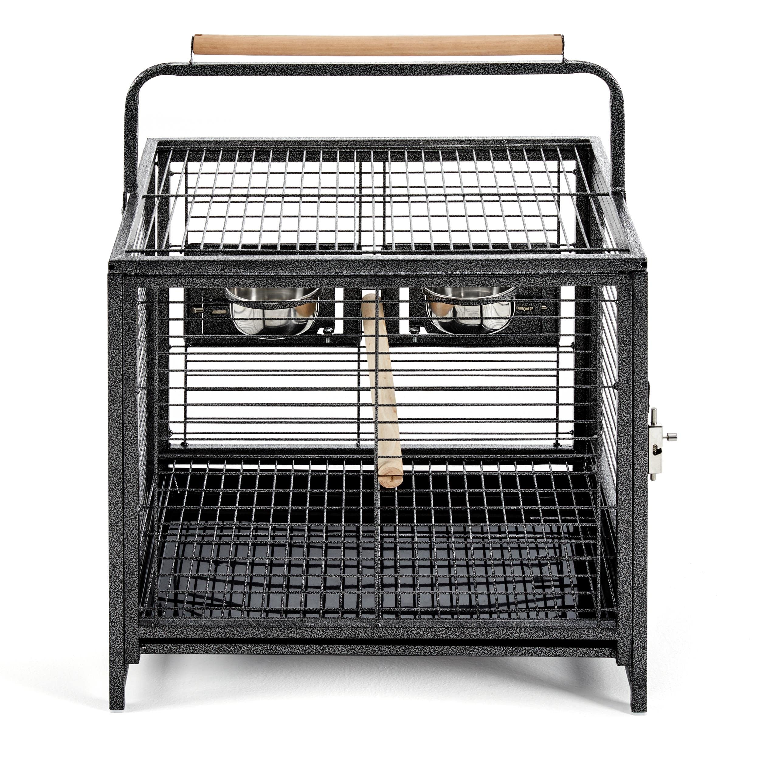 Topeakmart Travel Bird Cage Carrier For Small To Medium Sized Birds Lovebirds Parrotlet Conue Cockatiels With Handle Perch & Sta