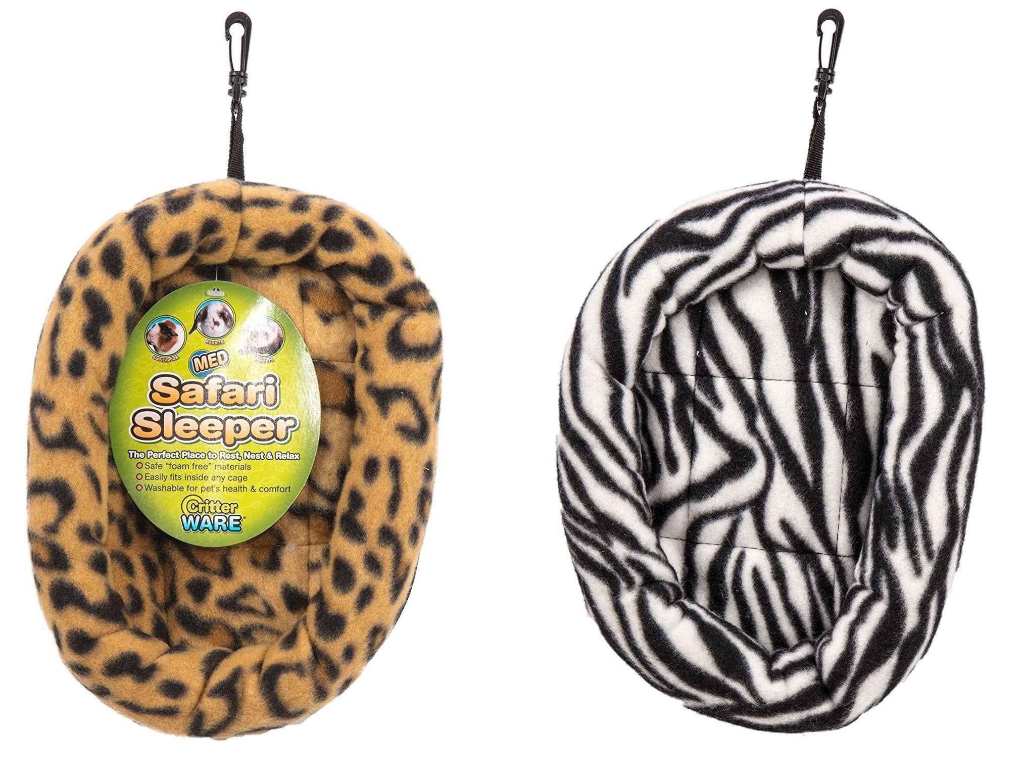Ware Manufacturing (2 Pack) Safari Sleeper Beds For Small Animals, Medium - Colors May Vary