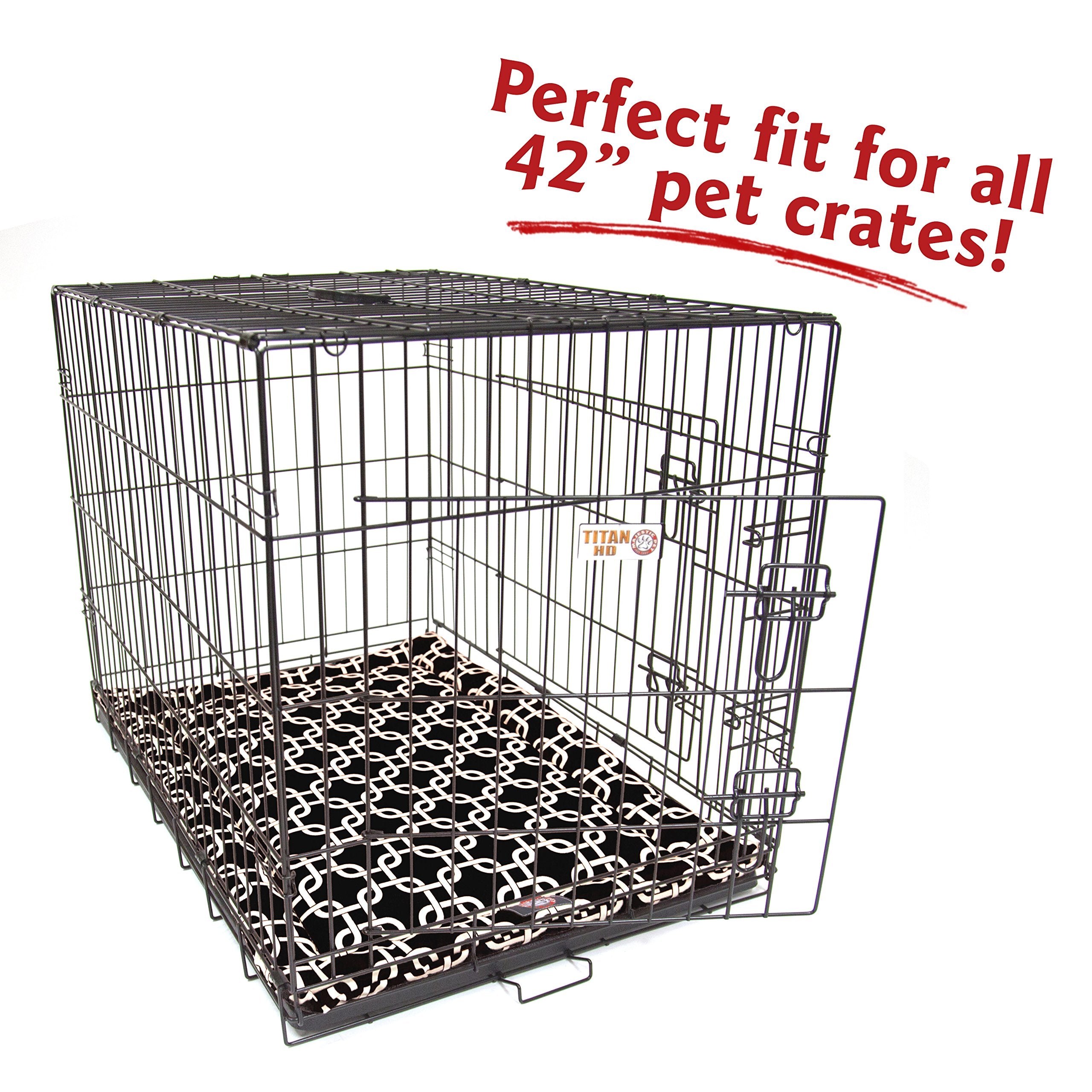 42' Links Black Crate Dog Bed Mat By Majestic Pet Products