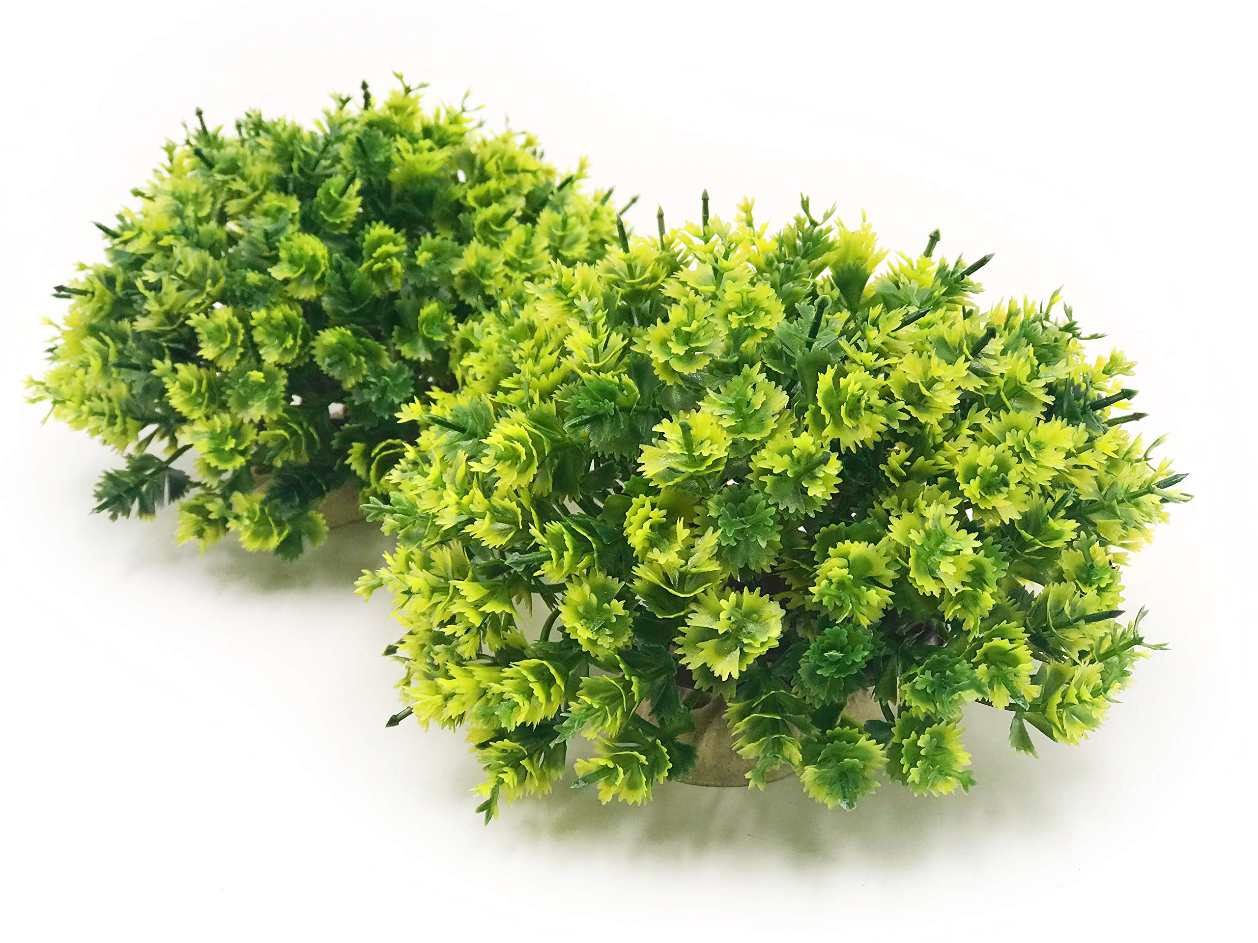 BEGONDIS 2Pcs Aquarium Decorations Fish Tank Artificial Green Water Plants Made of Soft Plastic