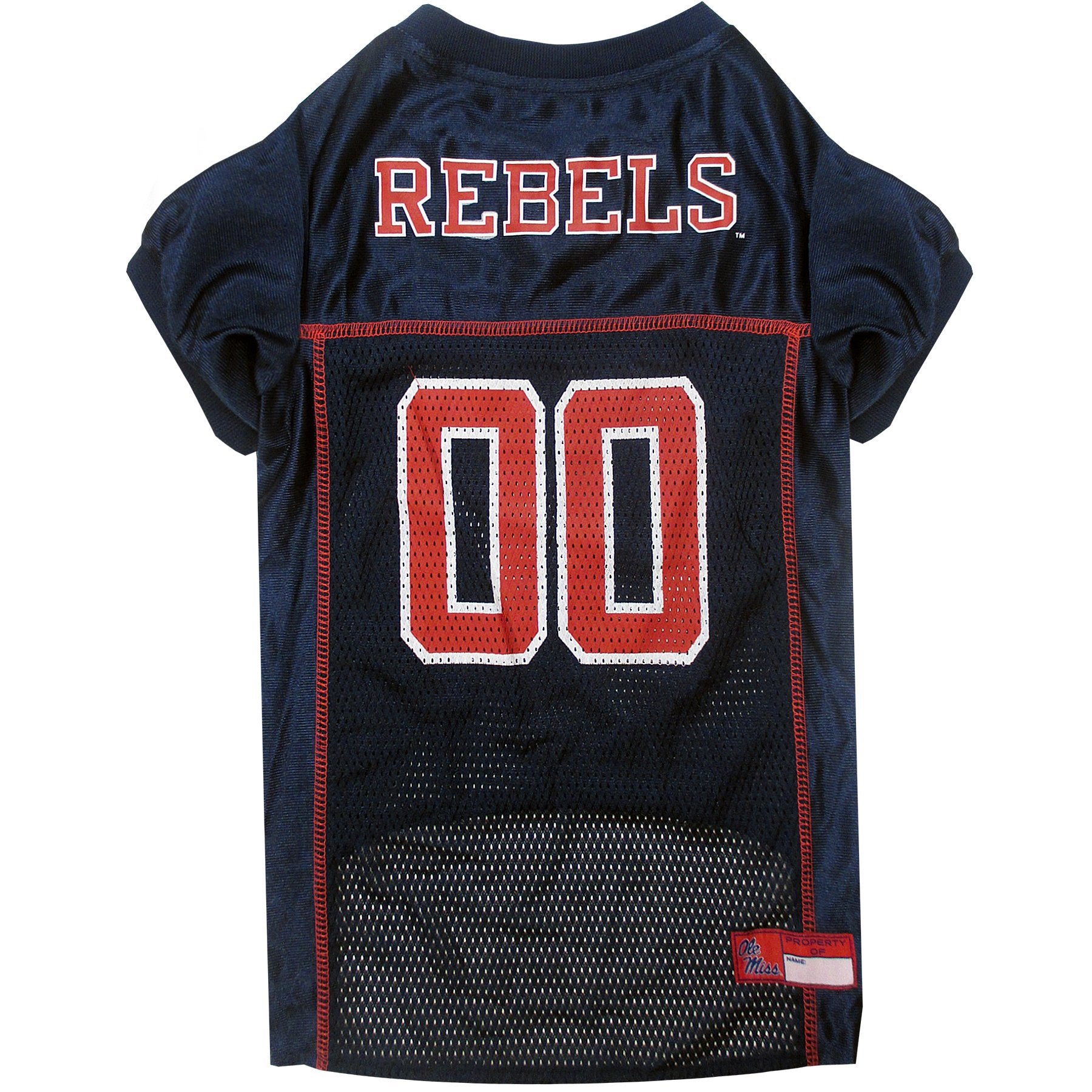 Pets First NCAA College Mississippi Ole Miss Rebels Mesh Jersey for DOGS & CATS, X-Large. Licensed Dog Jersey with your Favorite