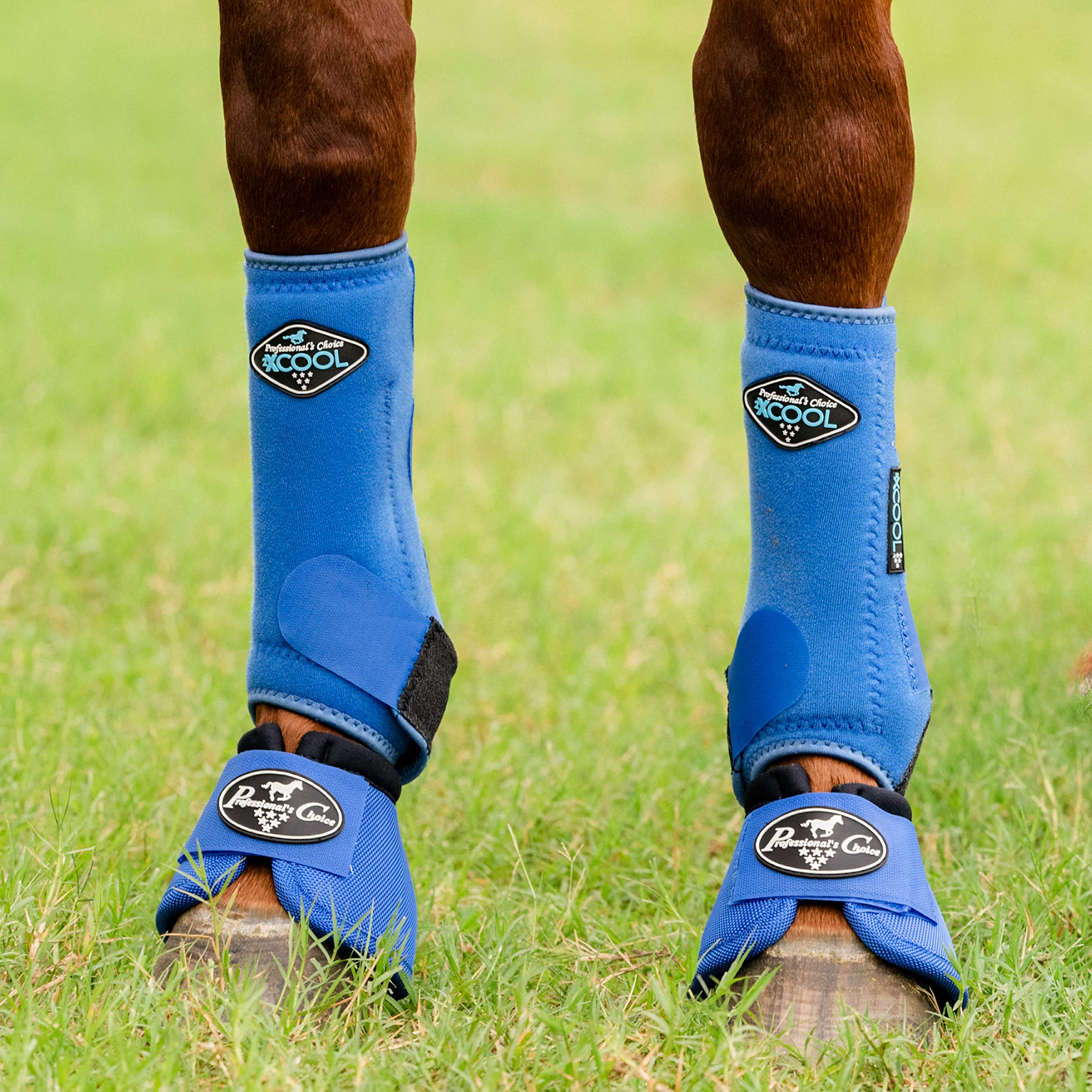 Professionals Choice Equine Ballistic Hoof Overreach Bell Boot, Pair (X-Large, Royal Blue)