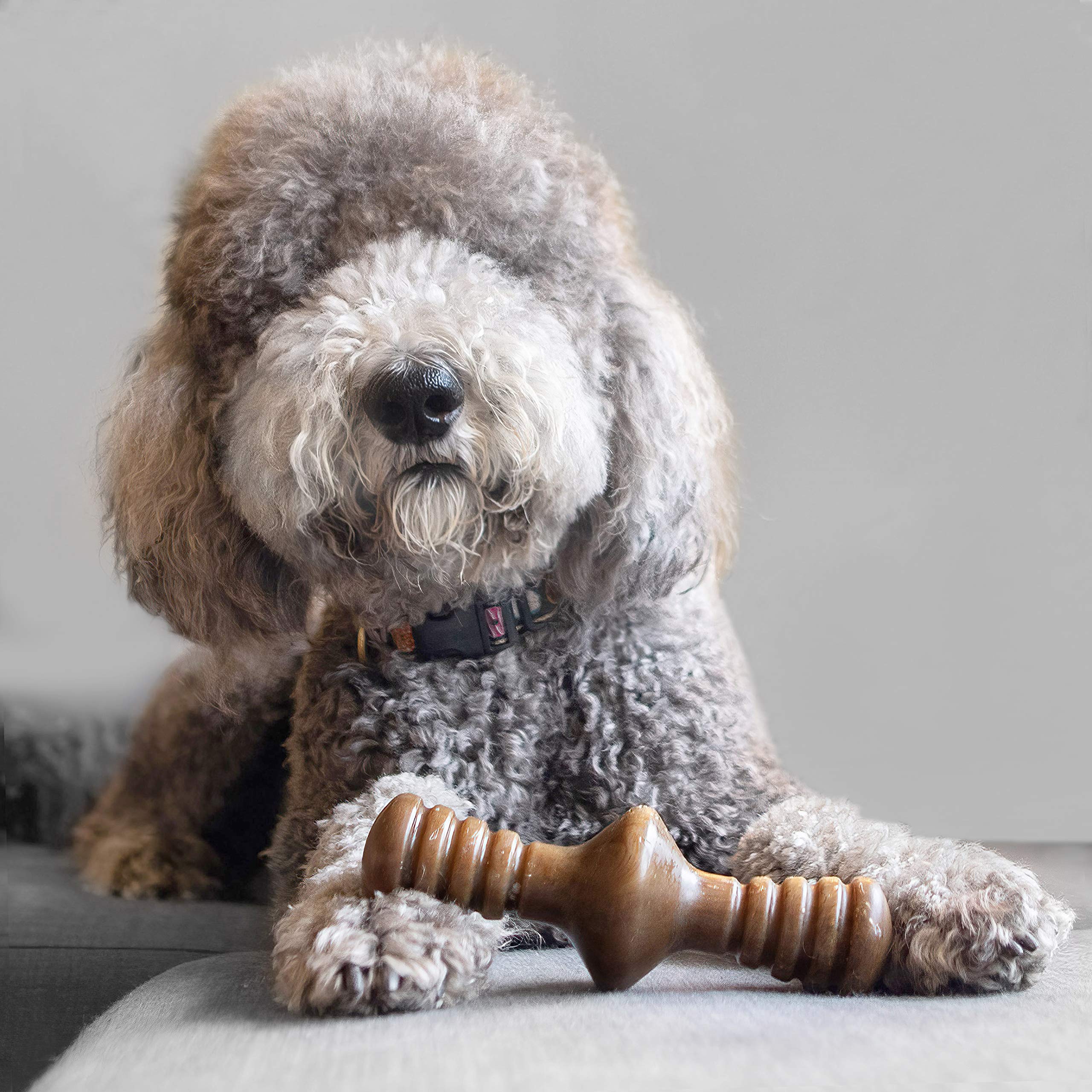 Benebone Zaggler Rolling Dog Chew Toy For Aggressive Chewers, Real Bacon, Made In Usa, Giant