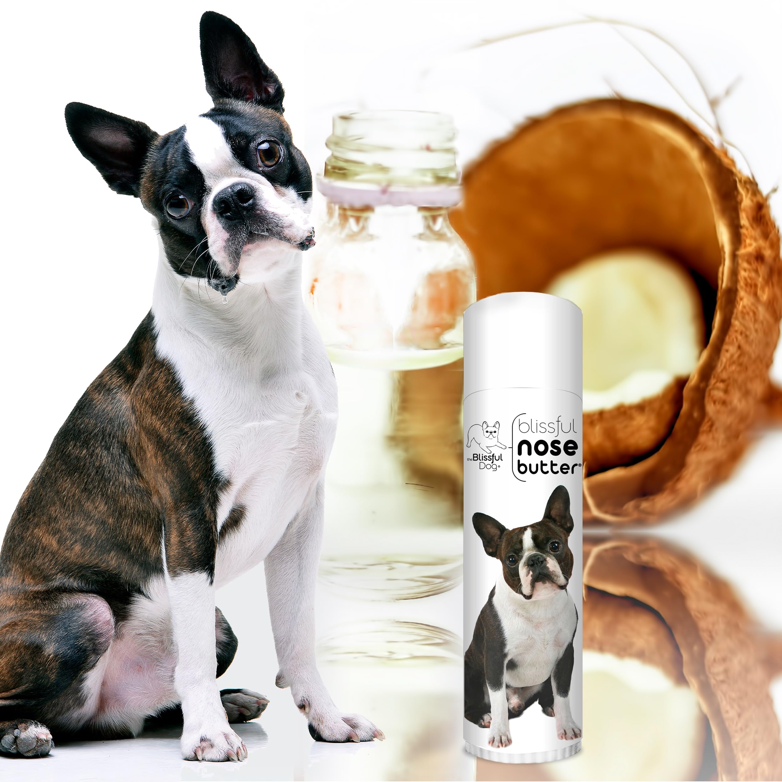 The Blissful Dog Boston Terrier Unscented Nose Butter, 0.50-Ounce
