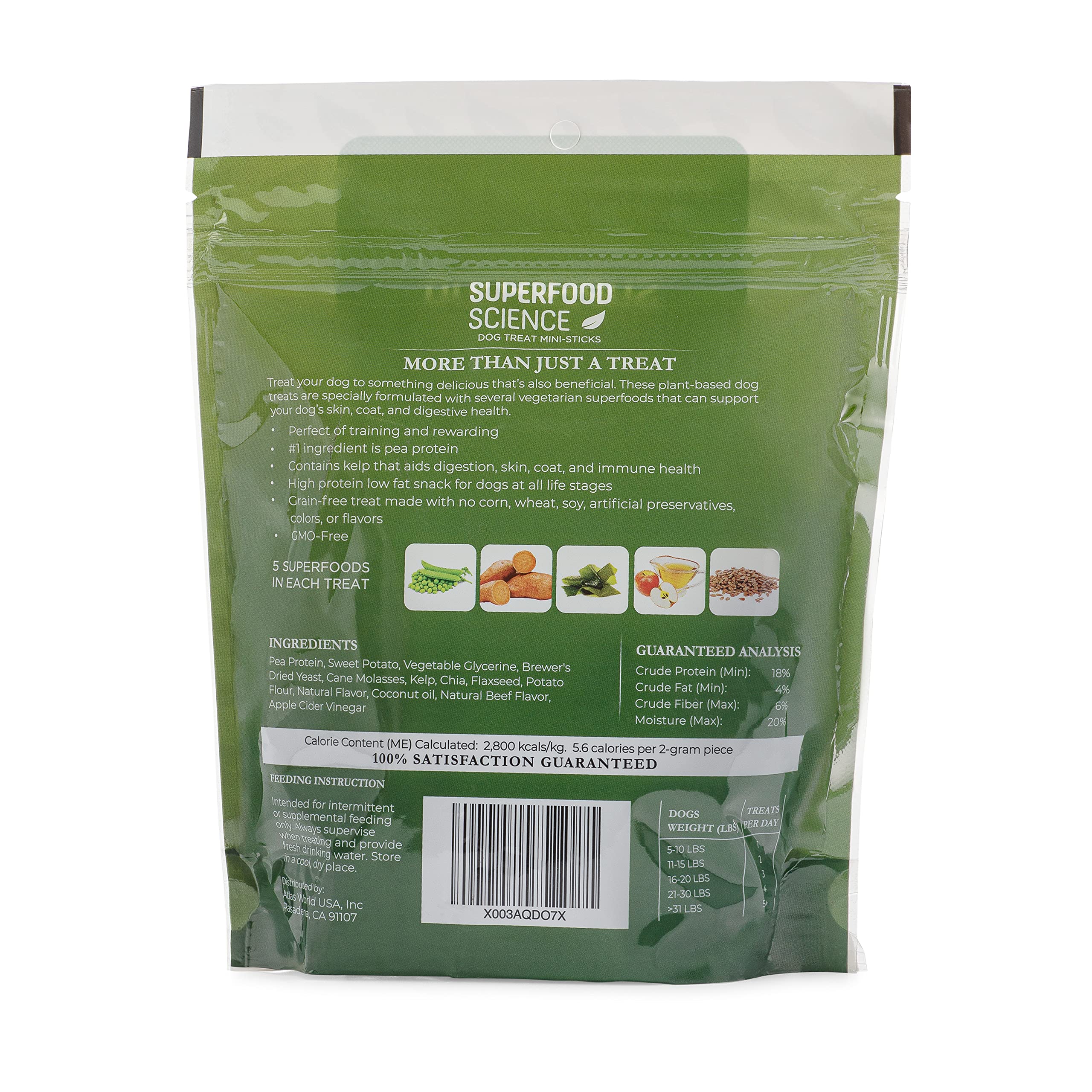 Hypoallergenic Healthy Dog Treats: Plant-Based Vegetarian Dog Snacks w/ Kelp, Sweet Potato, Chia, Flaxseed, Coconut Oil for Skin