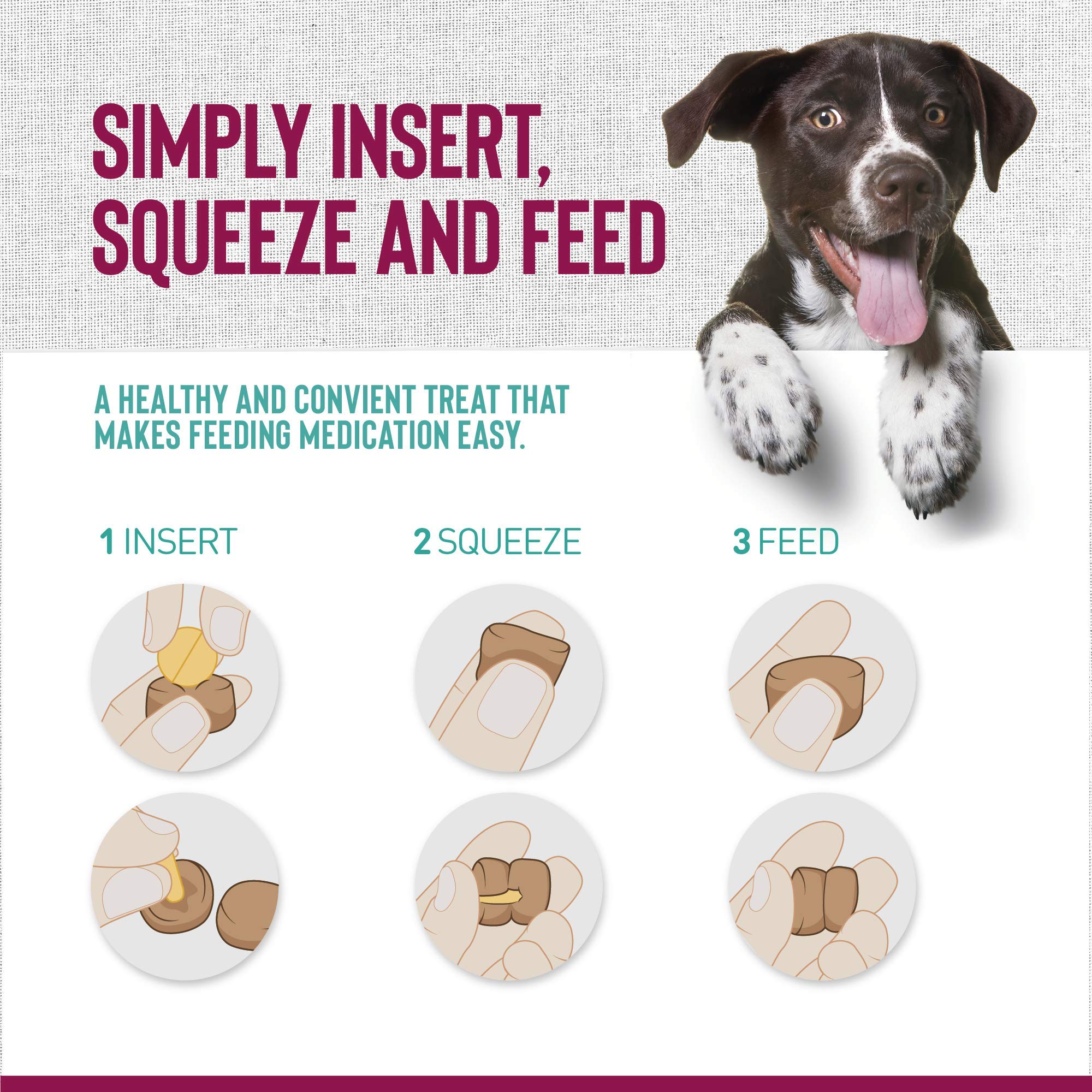 Presidio Pill Buddy Naturals - Duck (Chicken-Free) Pill Hiding Treats for Dogs - Pill Pocket for Any Size Medication - 30 Servin