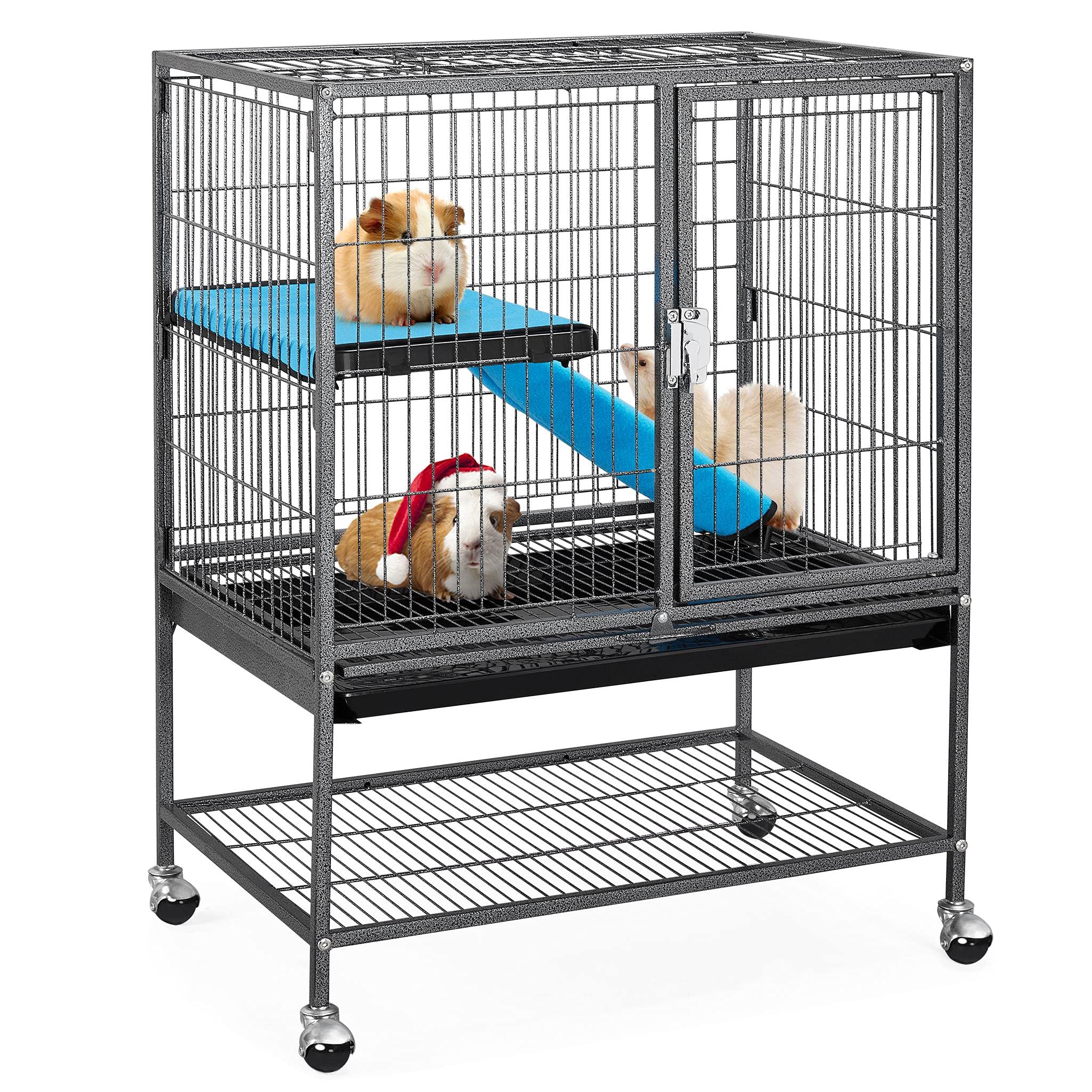 Yaheetech Metal 34'' Ferret Cage Critter Nation Cage Indoor For Adult Rats/Rabbits/Ferrets/Chinchillas 2-Tiers Small Animal Cage