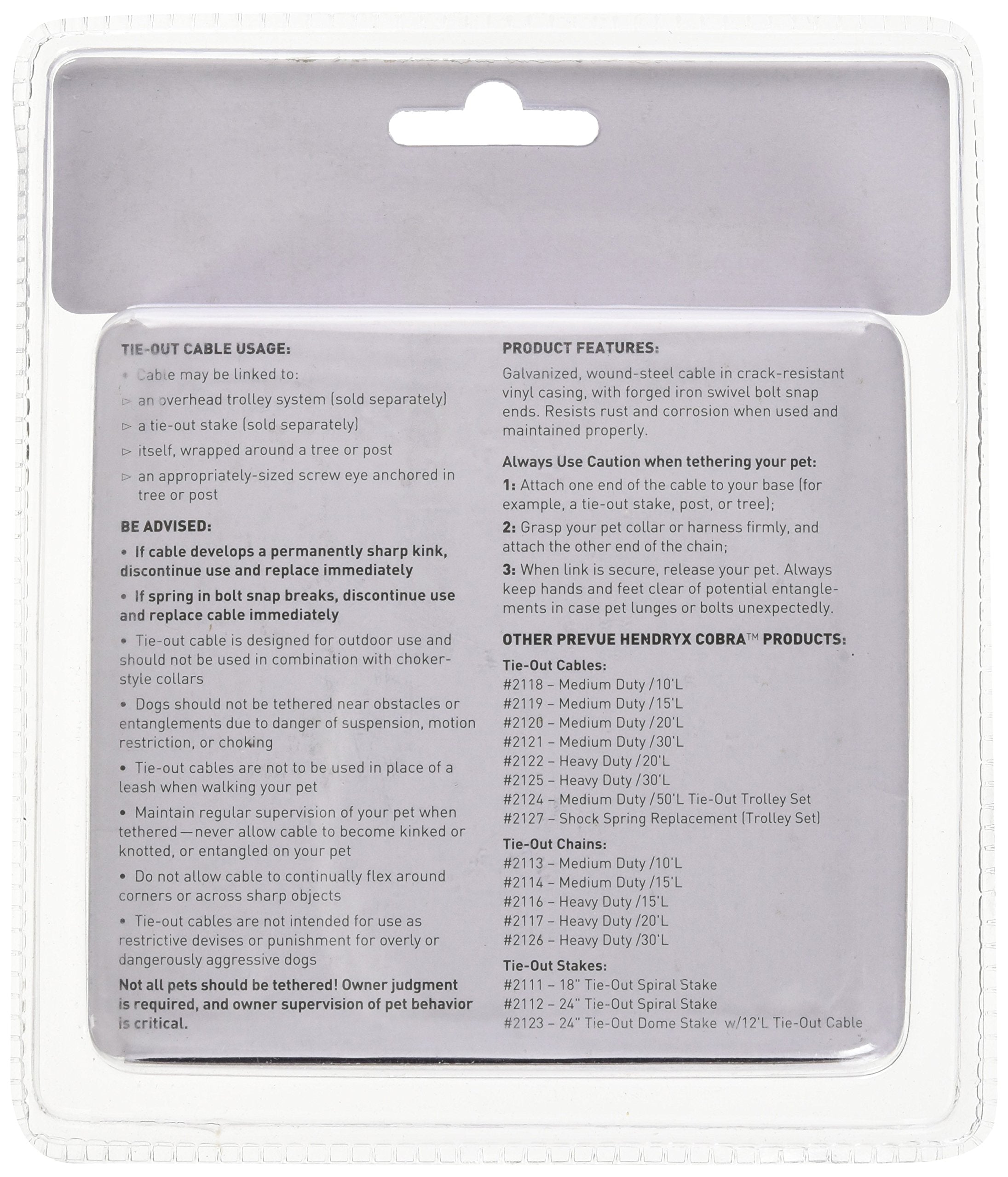 Prevue Pet Products 2118 Medium-Duty 10' Tie-Out Cable