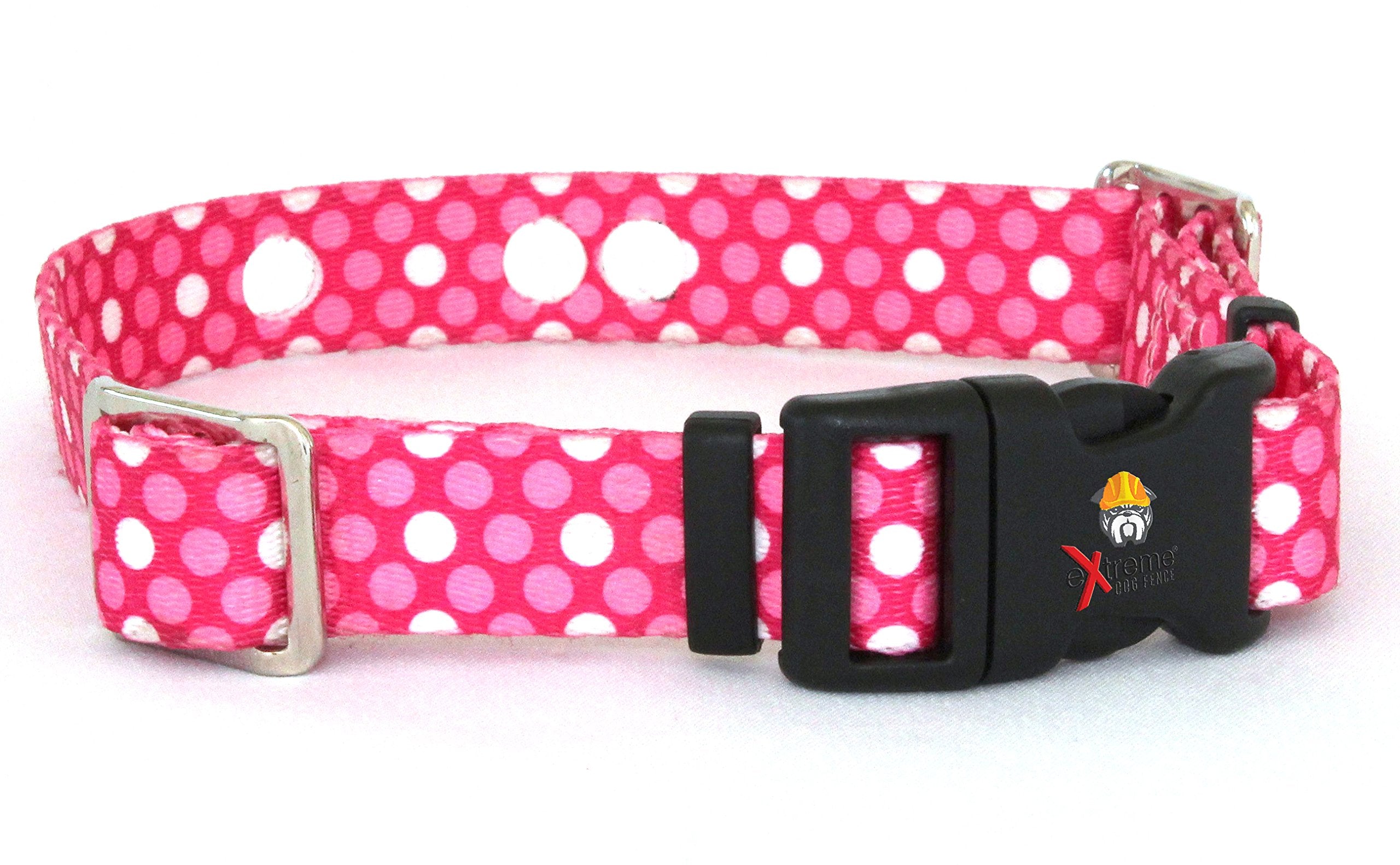 Replacement Receiver Collar Straps for All Brands Electric Dog Fences  Pink Dot  PetSafe, Invisible Fence, SportDOG, More (Up to