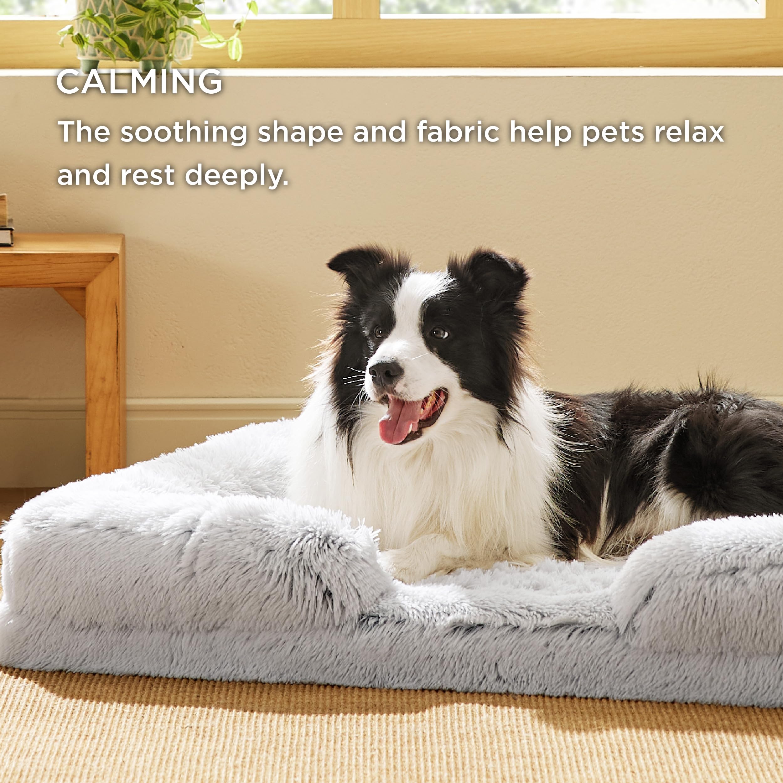 Bedsure Orthopedic Dog Bed For Large Dogs - Big Washable Calming Dog Sofa Beds Large, Supportive Foam Pet Couch Bed With Removab