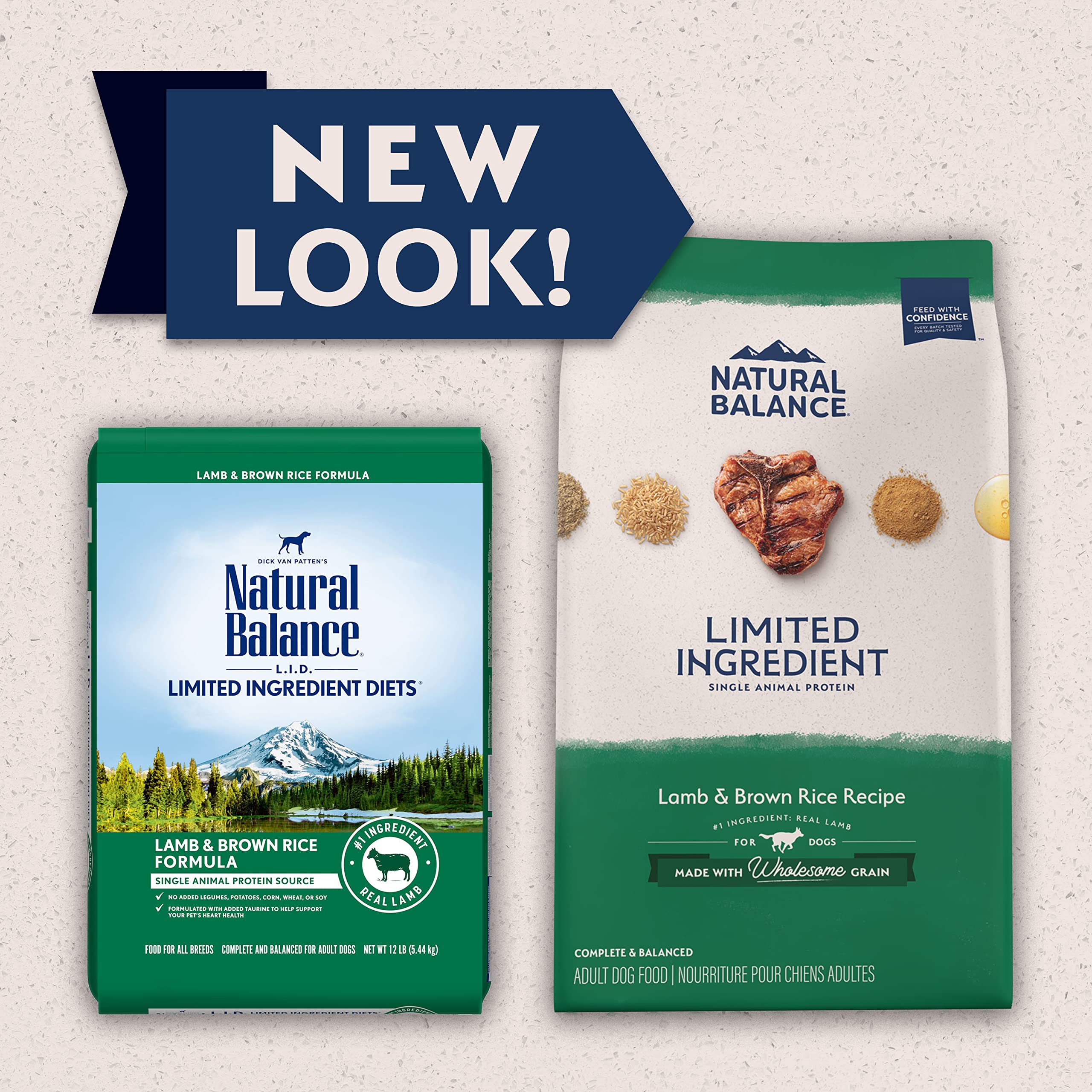 Natural Balance Limited Ingredient Adult Dry Dog Food with Healthy Grains, Lamb & Brown Rice Recipe, 4 Pound (Pack of 1)