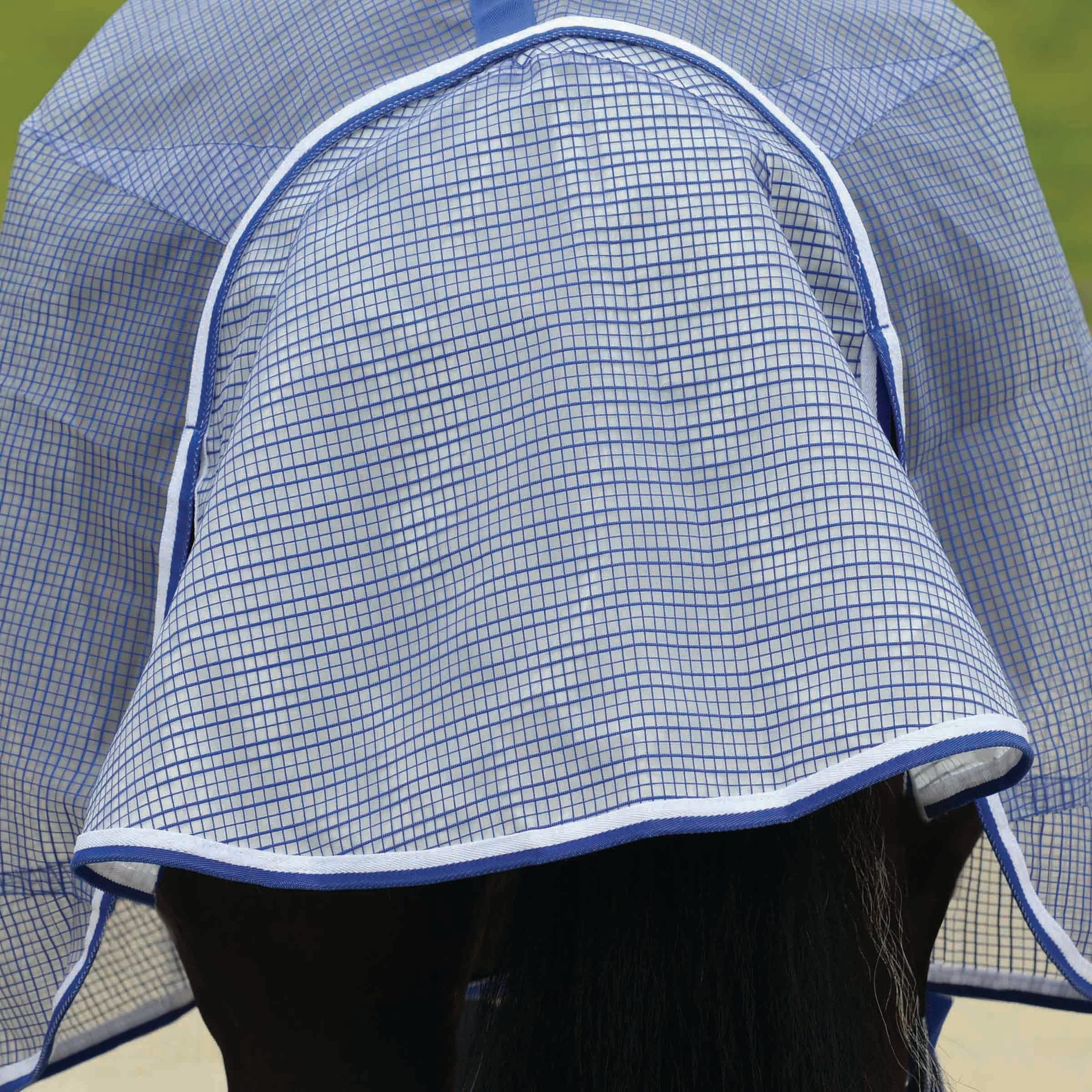 Weatherbeeta Comfitec Ripshield Plus With Belly Wrap Detach A Neck, White/Blue, 54''
