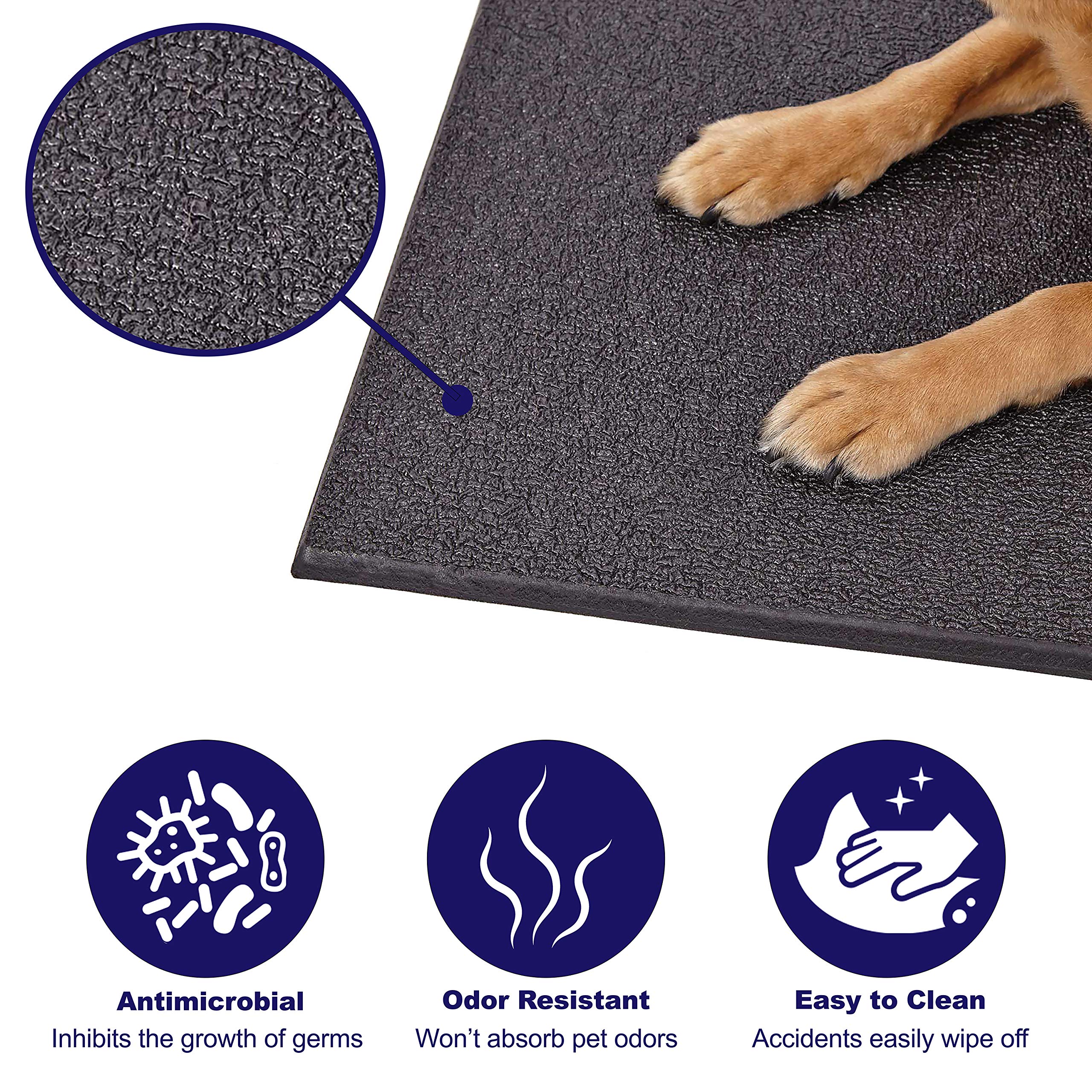 Midwest Homes For Pets Mat30 Cushioned Dog Crate Mat, Medium, Black