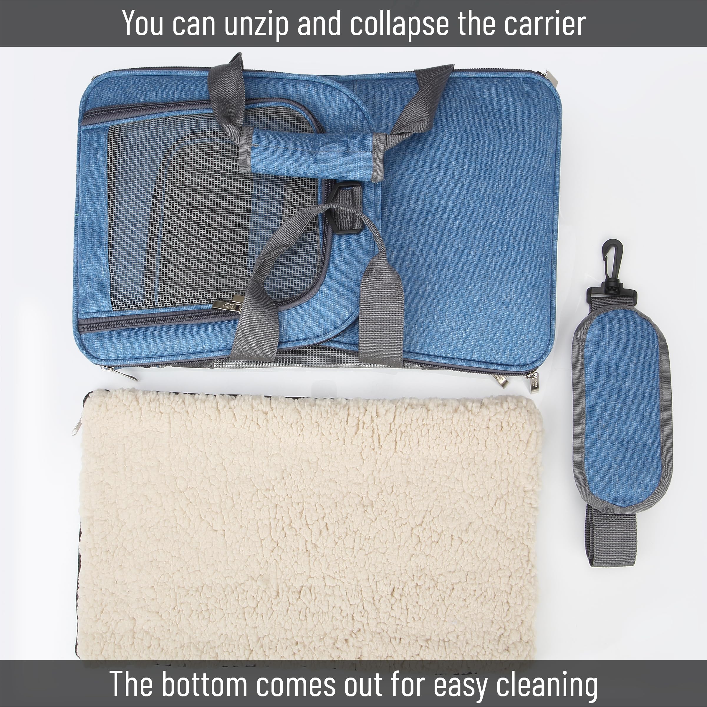 Mr. Pen Pet Carrier - Soft-Sided Cat & Dog Carrier Bag for Travel
