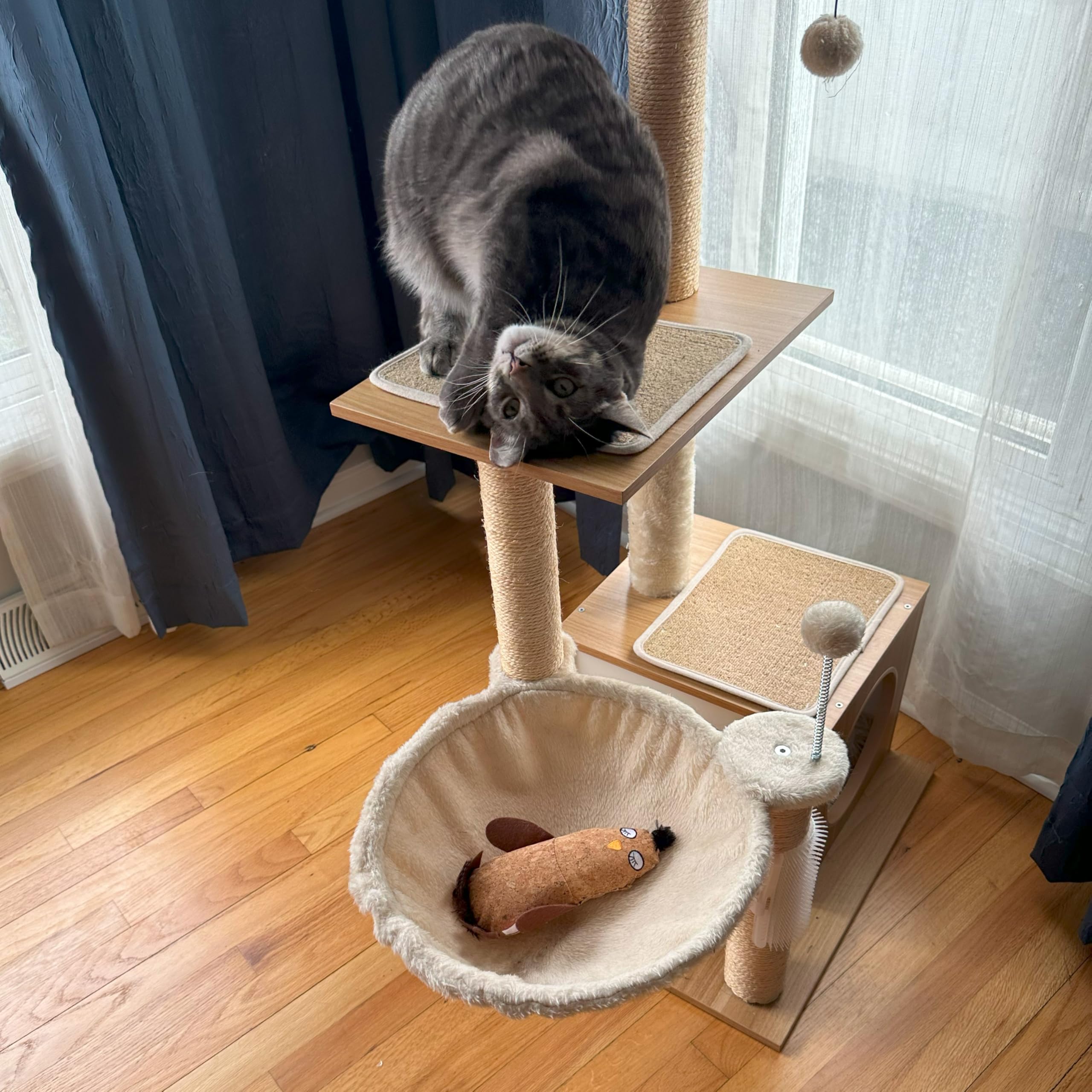 Spot Corkies Hug N Kick Catnip Cat Toy ?Natural Cork And Feathers, Engaging Enrichment For Cats, Promotes Activity, Eases Stress, Ideal For Indoor Pets, Assorted Styles, 1 Piece