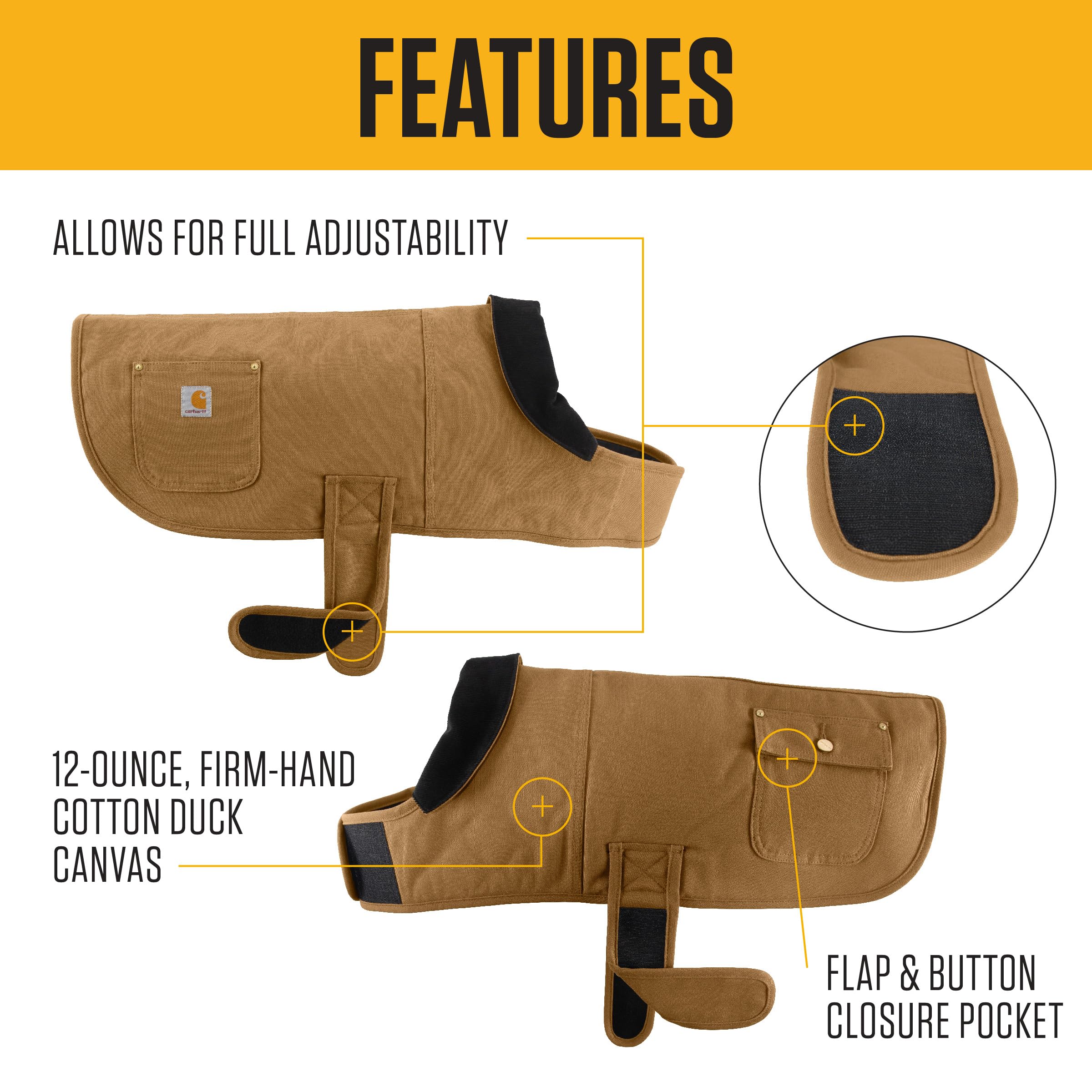 Carhartt Firm Duck Insulated Dog Chore Coat, Durable Weather Resistant Jacket for Cold and Windy Conditions, PFAS Free (Deep Win