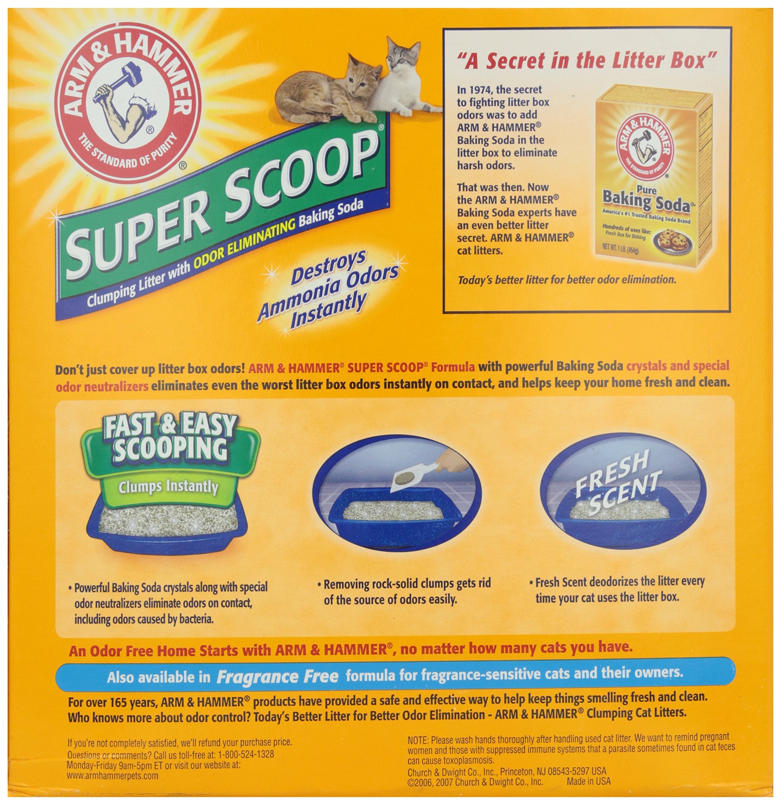Arm & Hammer Scoopable Super Clumping Fresh Cat Litter, 20 lb