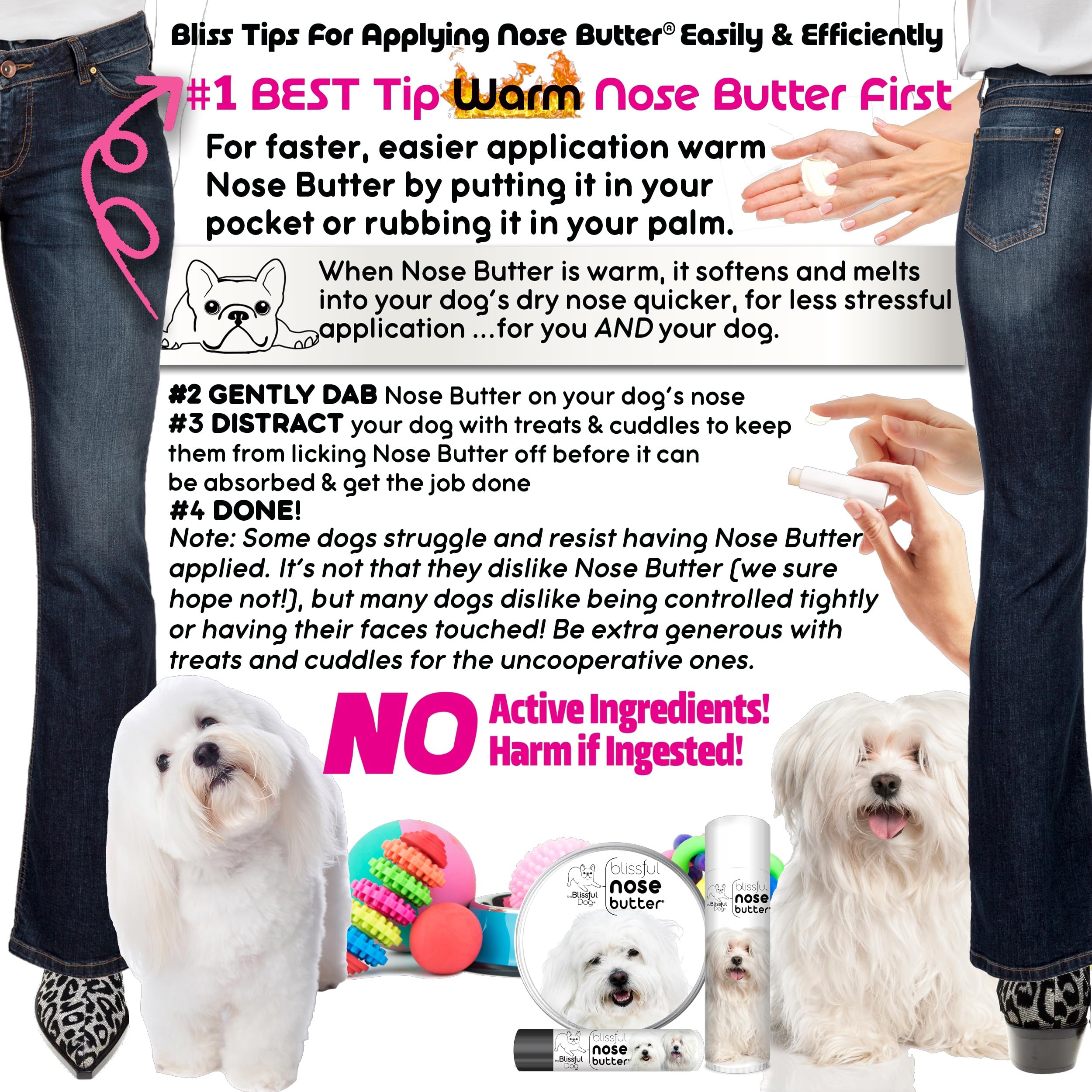 The Blissful Dog Coton De Tulear Unscented Nose Butter, 4-Ounce