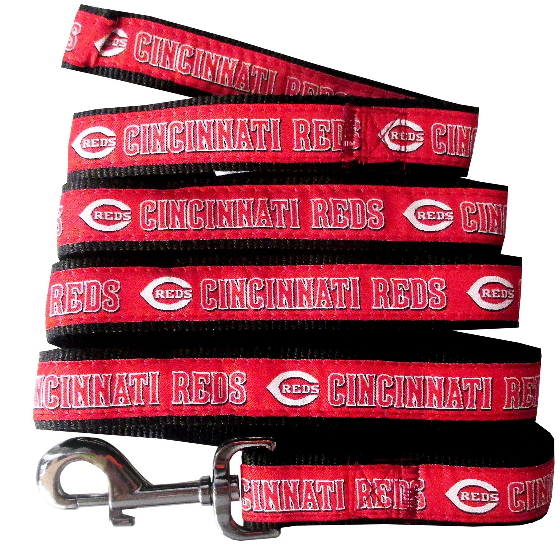 Mlb Pet Leash, Large, Cincinnati Reds Dog Leash, Baseball Team Leash For Dogs & Cats. A Shiny & Colorful Dog & Cat Leash With Emboridered Team Name/Logo Licensed By The Mlb