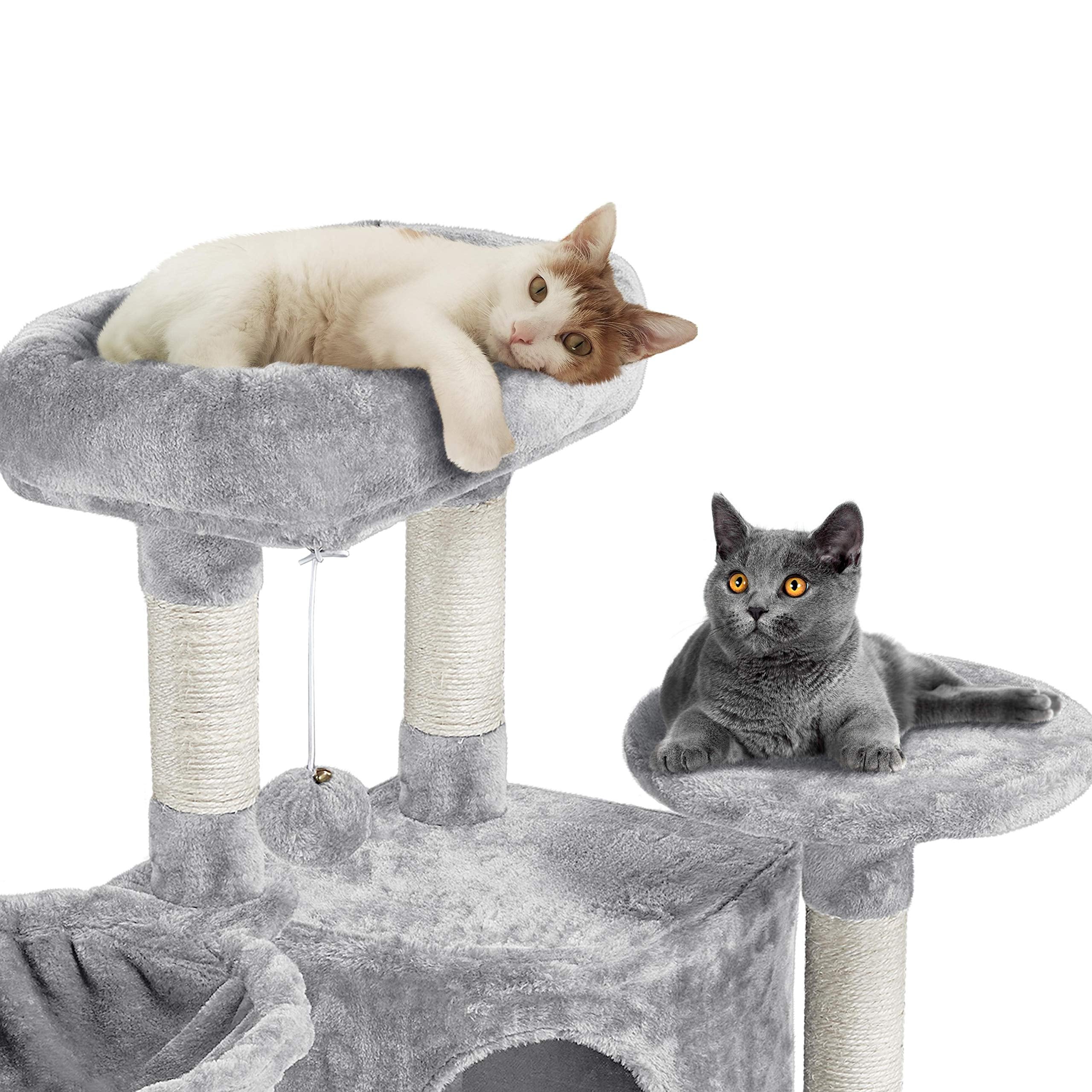 Yaheetech Cat Tree, 42In Cat Tower For Indoor Cats, Pet House With Large Perch & Scratching Posts & Cozy Condo & Scratching Ramp