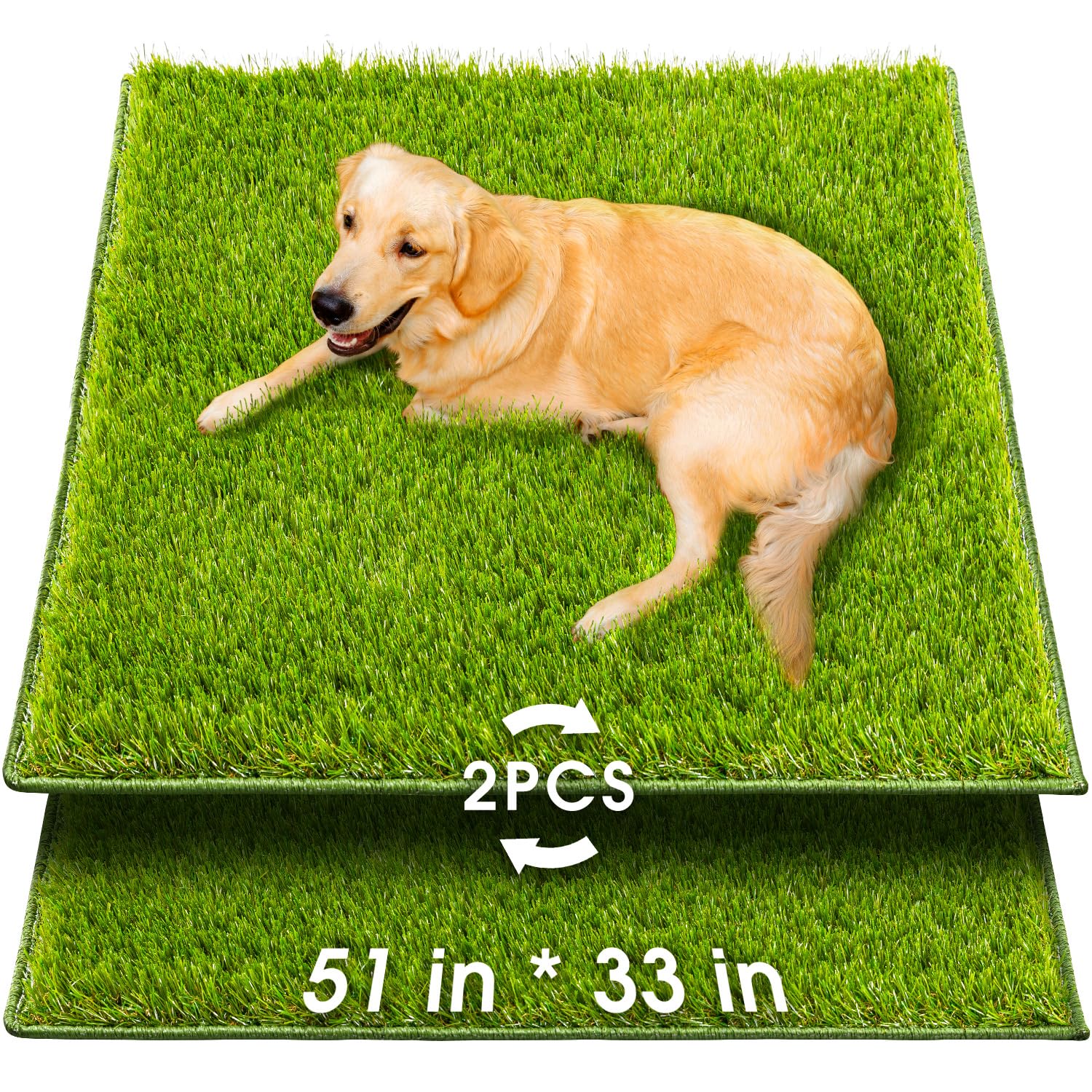 Hompet Artificial Grass For Dogs, 51''X33'', Professional Dog Grass Mat, Easy To Clean With Drainage Holes, Potty Training Pad A