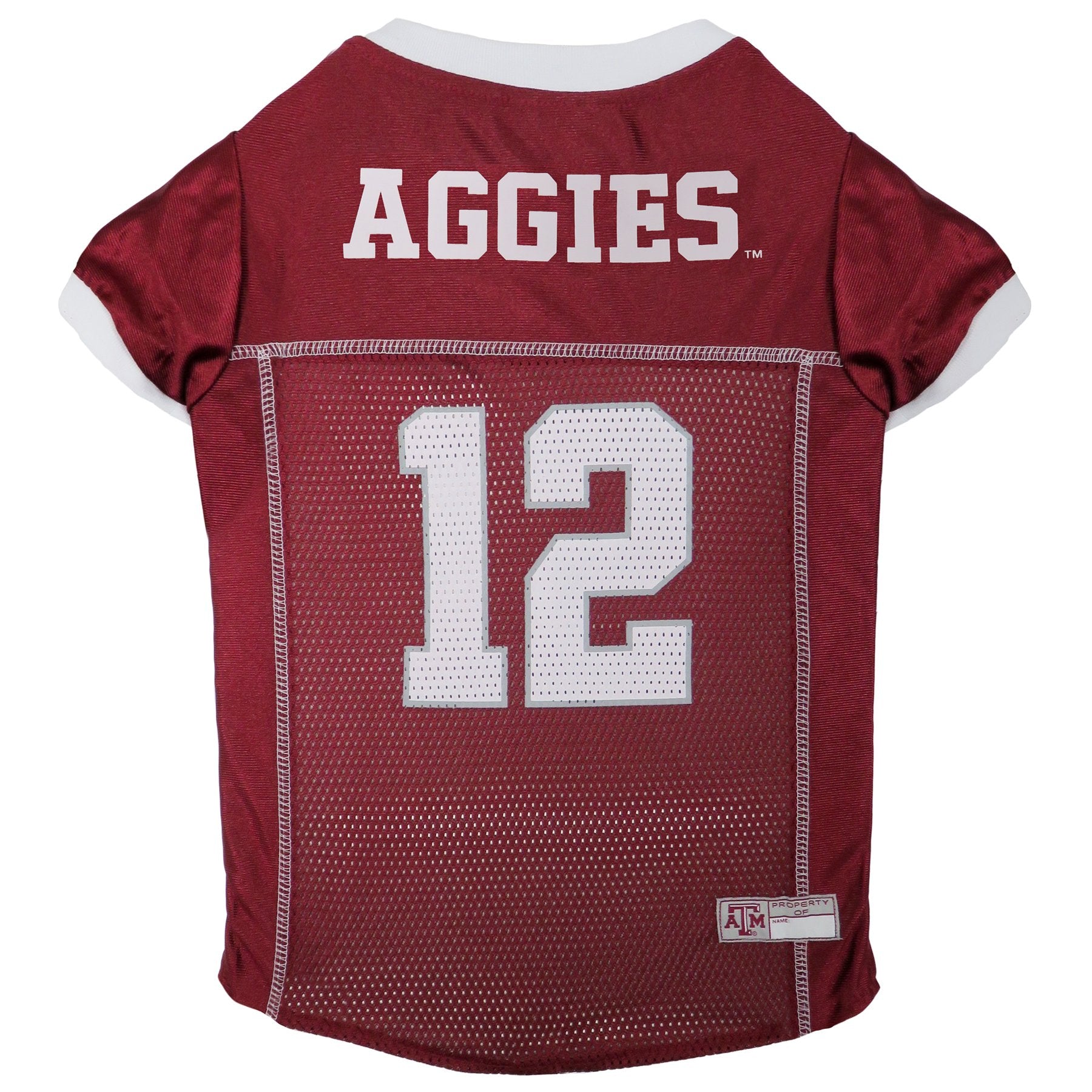 Pets First NCAA College TEXAS A&M Aggies Mesh Jersey for DOGS & CATS, Size Small, Licensed Dog Jersey with your Favorite Footbal