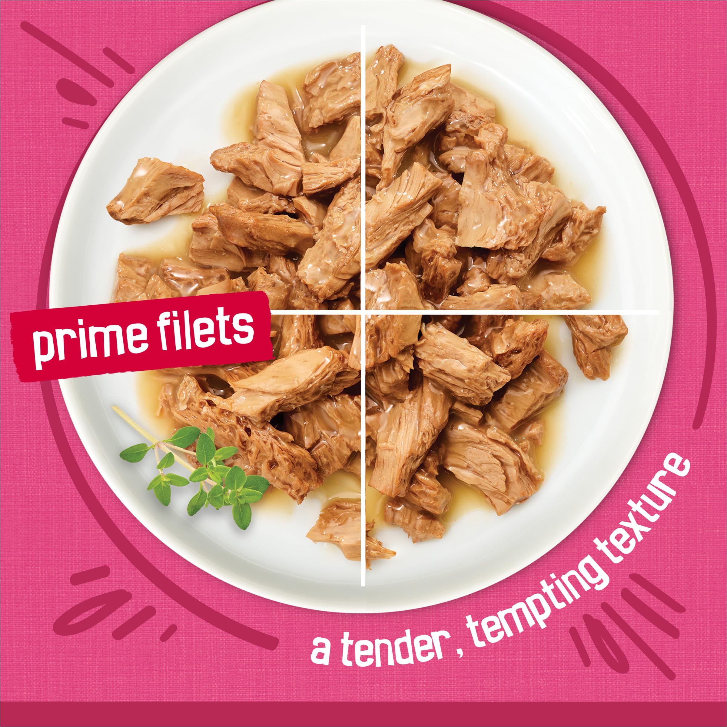 Purina Friskies Gravy Wet Cat Food Variety Pack, Surfin and Turfin Prime Filets Favorites - 48 ct. Can