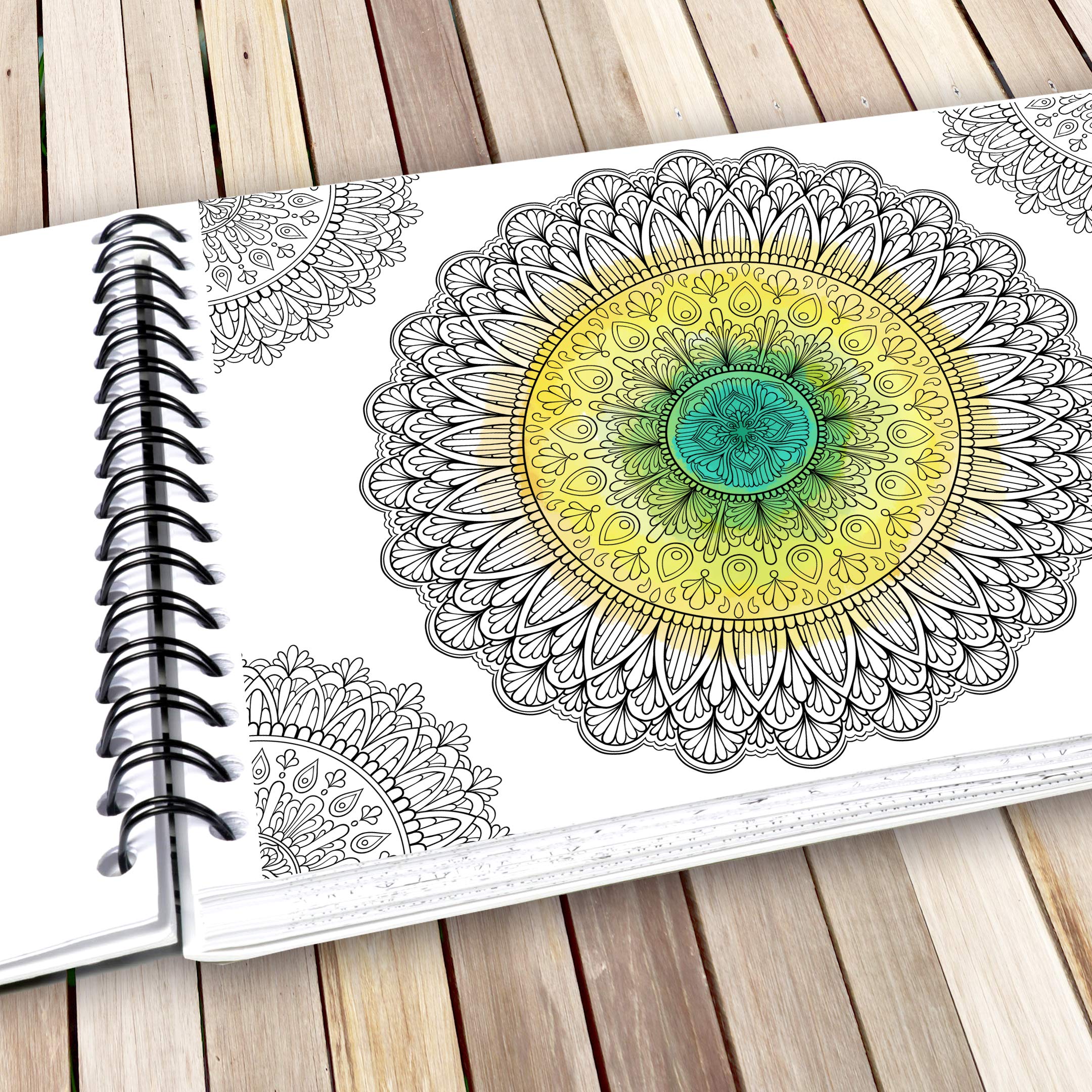 Colorit Mandalas To Color Volume Iv Coloring Book For Adults Relaxation, 50 Single-Sided Designs, Thick Smooth Paper, Spiral Bin