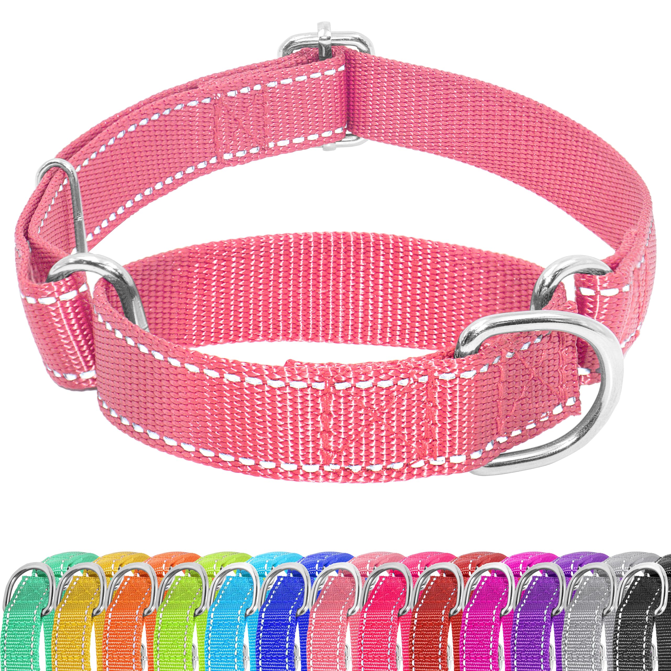 Seyezo Martingale Dog Collar, Slip Martin Collar For Dogs With No Buckle, Reflective Pet Trainning Collars For Small Medium Larg