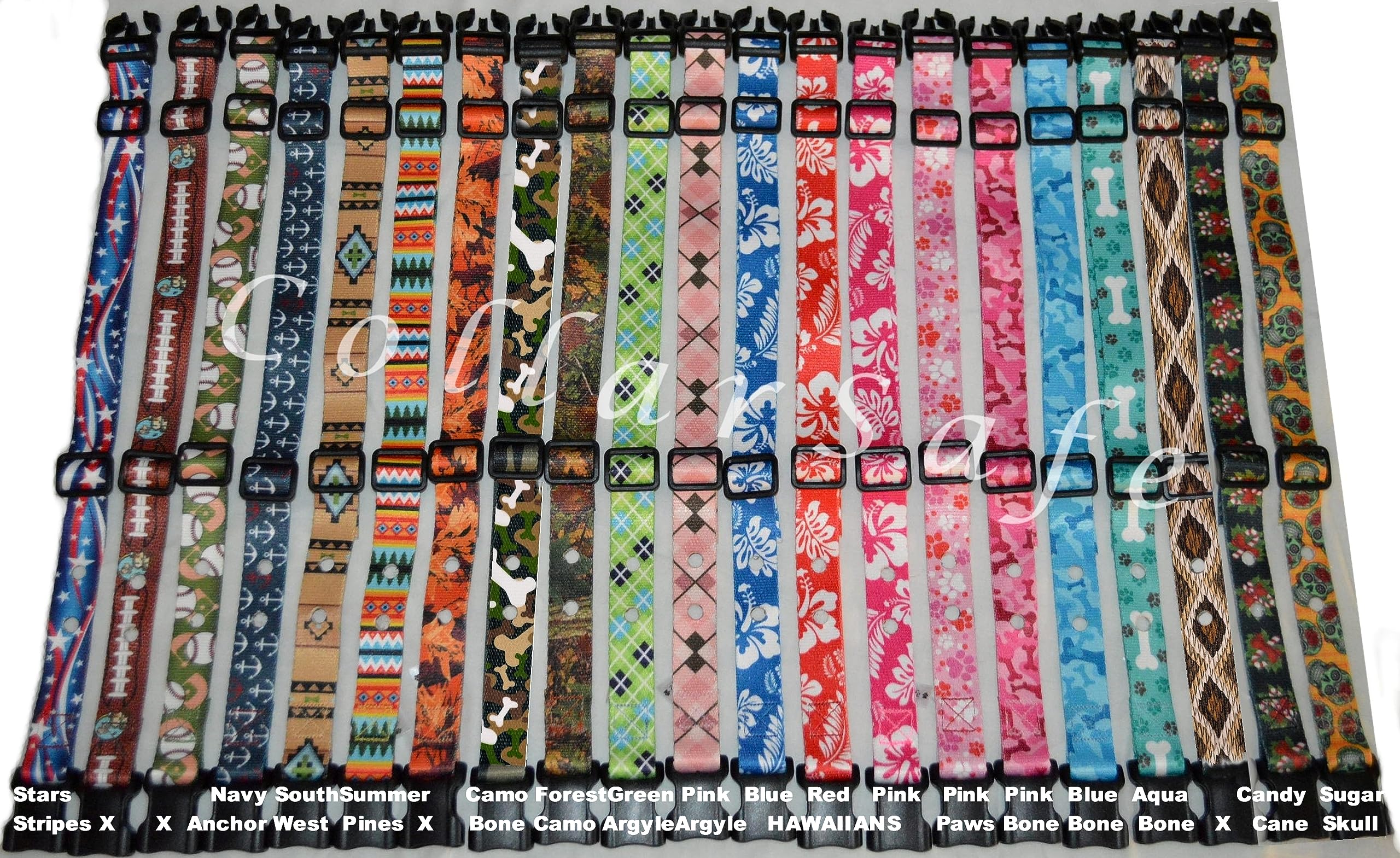 CollarSafe 1  Wide Designer Pattern Replacement Collar - FITS PetSafe & Most Other Brands 2-Hole Receiver Modules Requiring 2-Ho