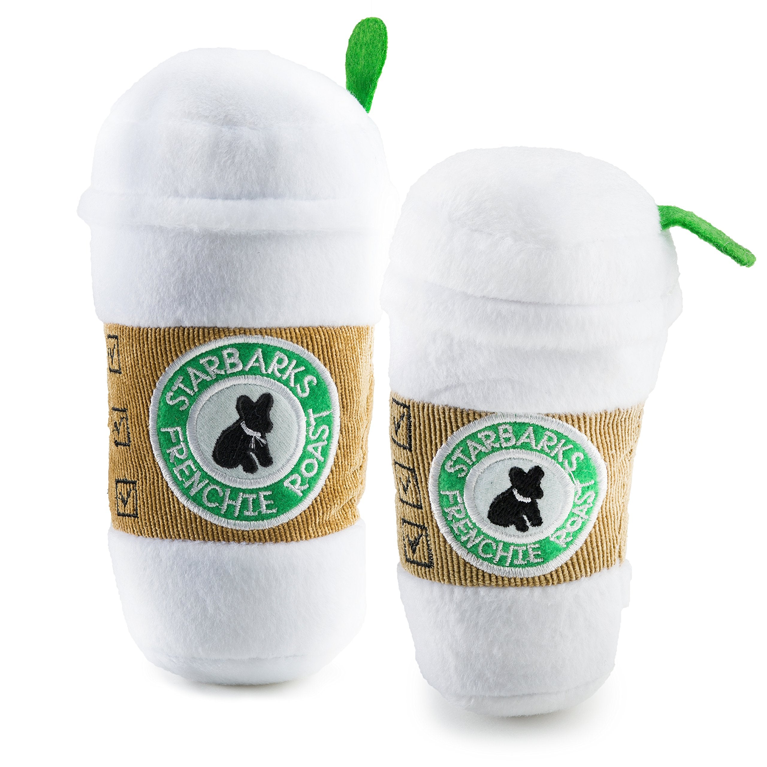 Haute Diggity Dog Starbarks Collection - Soft Plush Coffee Dog Toys With Squeaker And Fun, Colorful, Unique Parody Designs Made From Safe, Machine-Washable Materials For All Dog Breeds & Sizes