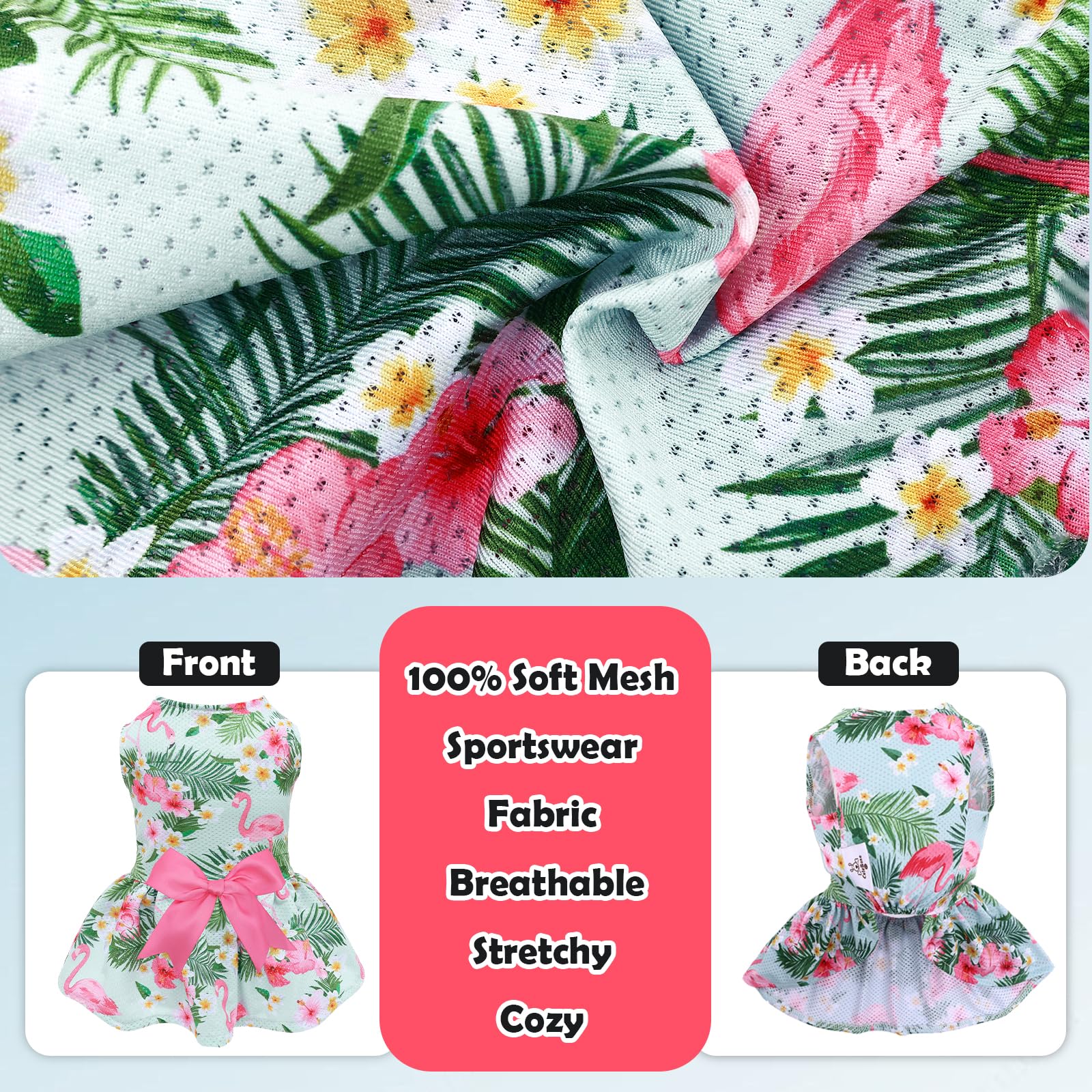 Cutebone Dog Mesh Dress Puppy Sundress Pet Outfit Summer Fashion For Small Dogs Girl Cat Clothes Bf34S