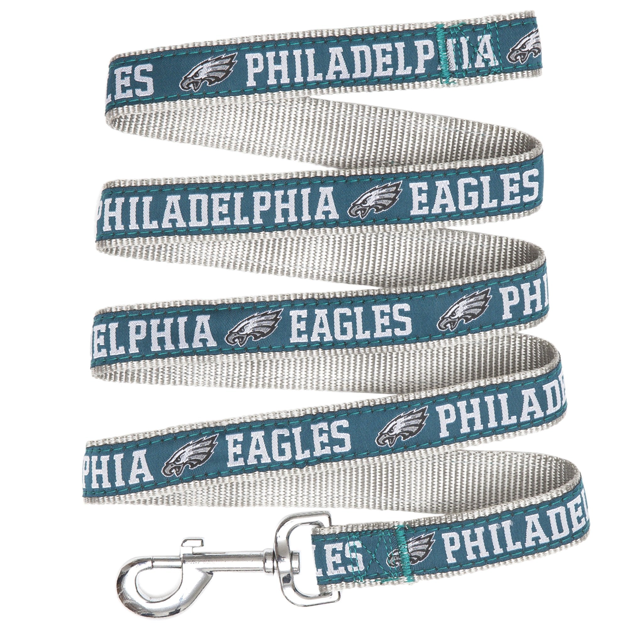 Nfl Pet Leash, Medium, Philadelphia Eagles Dog Leash, Football Team Leash For Dogs & Cats. A Shiny & Colorful Dog & Cat Leash With Embroidered Team Name/Logo Licensed By The Nfl